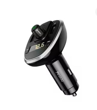 Yesido Y39 FM شاحن سيارة، منافذ USB مزدوجة 3A، بطاقة TF U - Disk