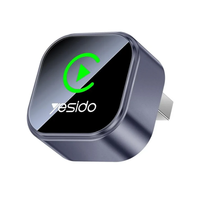 Yesido KM31 Mini 2 في 1 سلكي إلى CarPlay اللاسلكي ومحول السيارة الأوتوماتيكي Android (أسود)