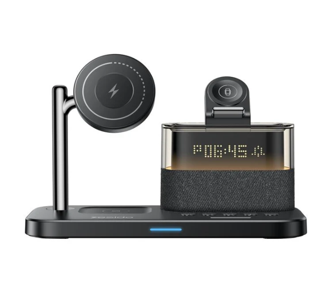 Yesido DS37 25W 6-in-1 Multi-Functional Magnetic Wireless Charging Station (Black)