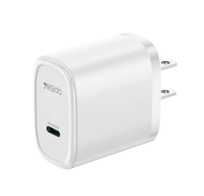 Yesido YC11U 20W PD USB-C / Type-C Fast Charging Charger, Specification: US Plug (White)