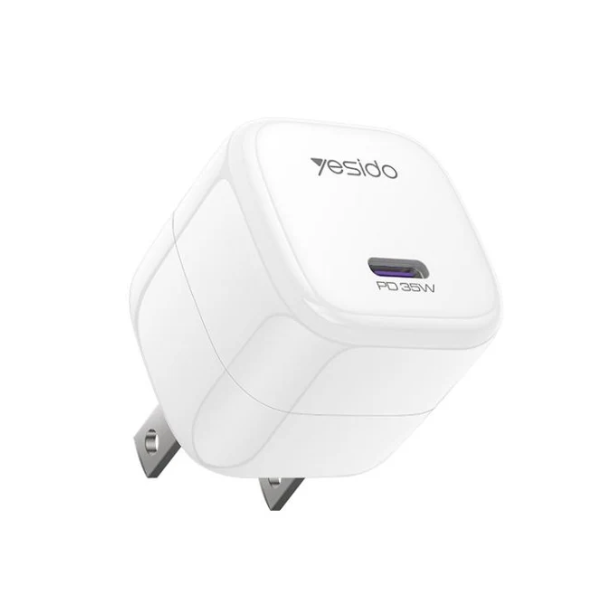 Yesido YC16U PD 35W Type-C Mini Ice Cube Fast Charger, Plug:US Plug (White)