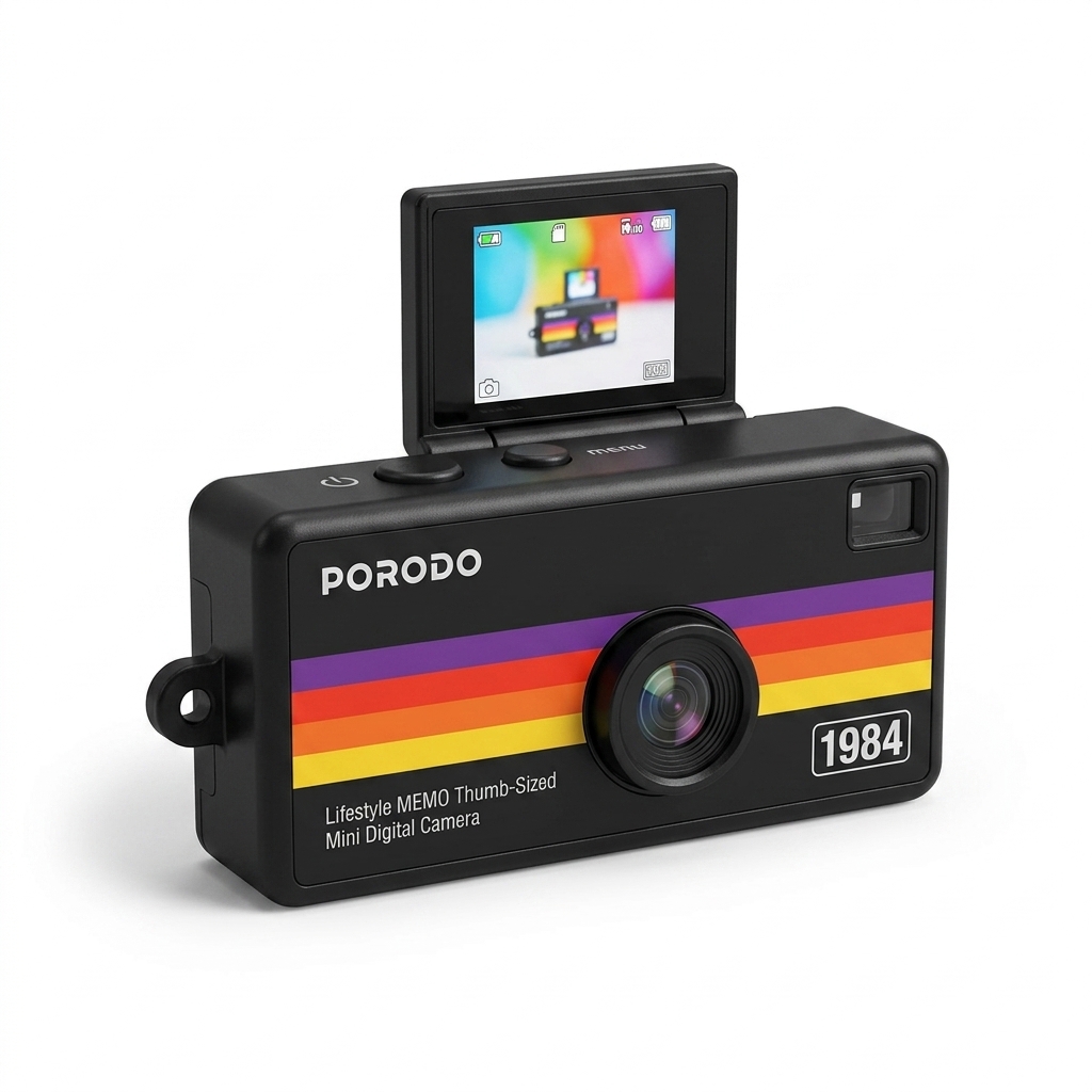 Porodo Lifestyle Memo Thumb-Sized Digital Camera with TF Card Support