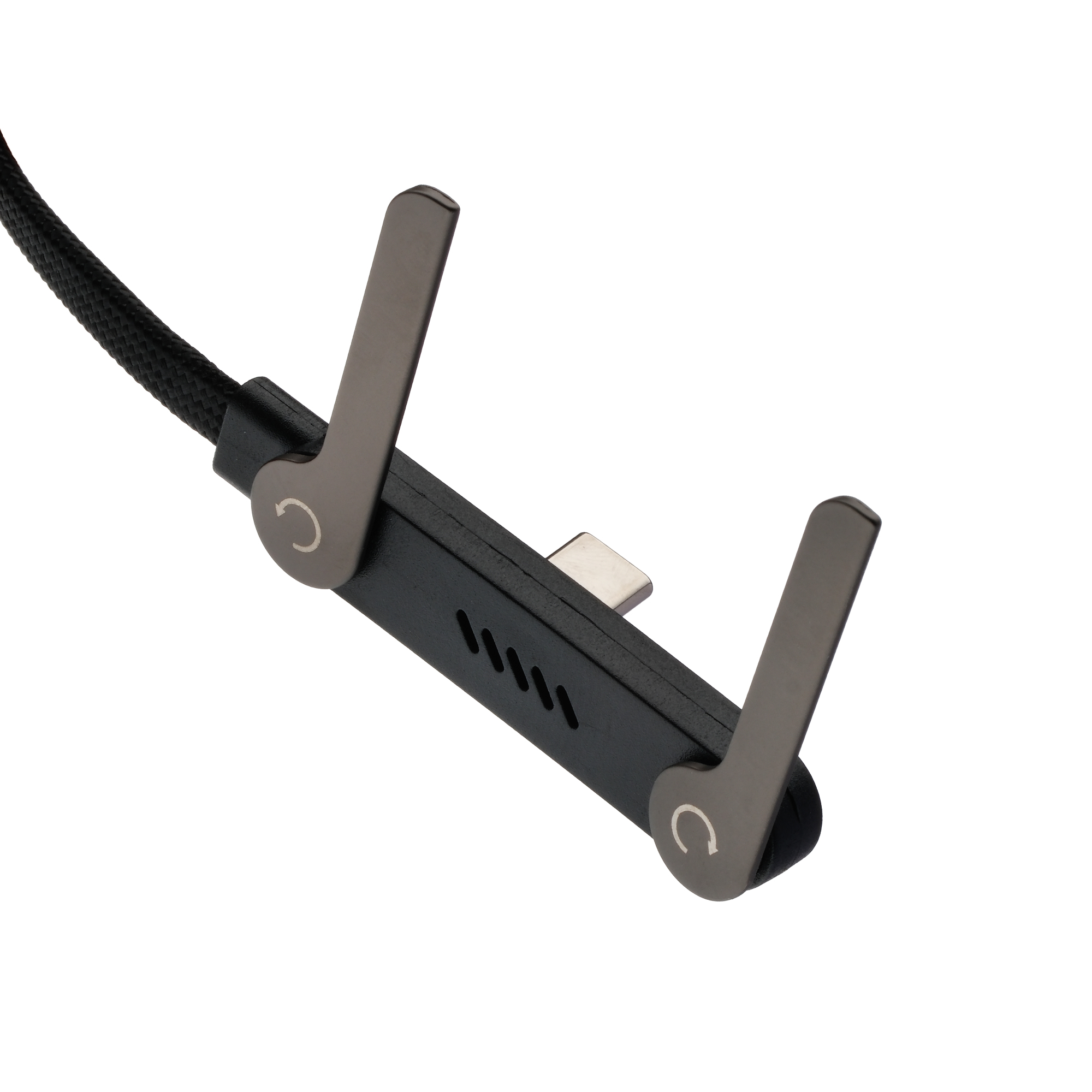 ZEDX 240W 2-in-1 Folding Bracket Braided Type-C to Type-C Fast Charging & Data Cable