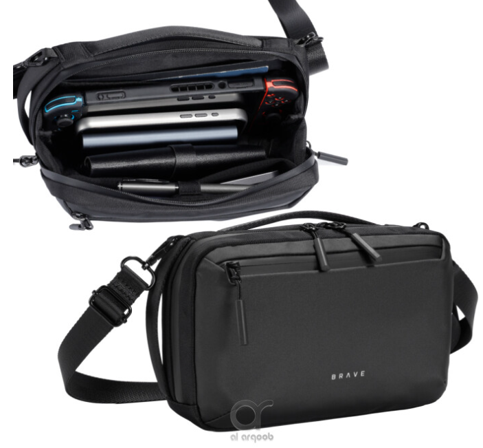 Brave BTP-05 Tech Pouch Organizer | Water-Resistant Shockproof Travel Gadget Storage Case for Cables & Accessories – Black