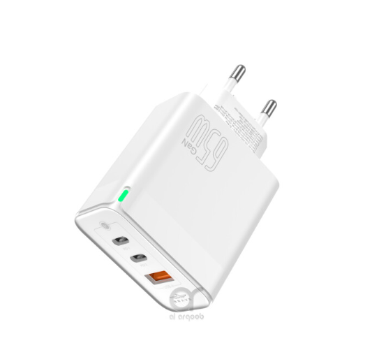 BRAVE BTC-23 65W GaN Dual Type-C + USB-A Fast Charger Smart & Safe Protection Chip (Type-c to Lightning Cable)