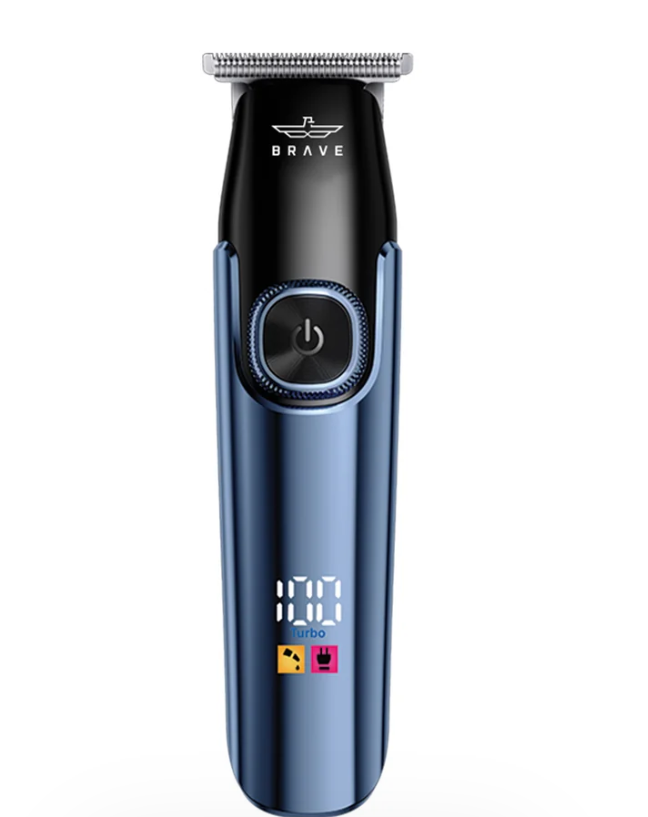 BRAVE Men's Hair Trimmer | Cordless Grooming Kit with T-Blade - Black