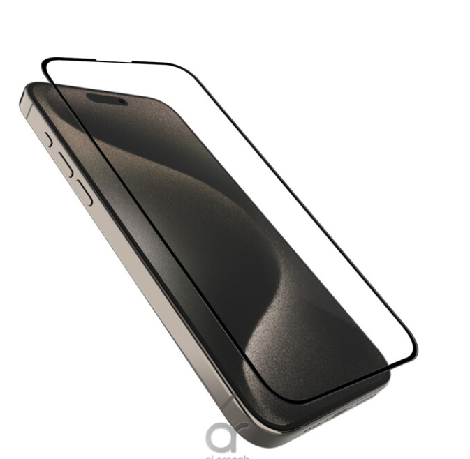 BRAVE Premium Crystal Clear Screen Protector for iPhone 15 Pro - 2.5D Curved Black Edges, 9H Tempered Glass, Easy Installation Tray, Bubble-Free, Scratch Resistant - Clear