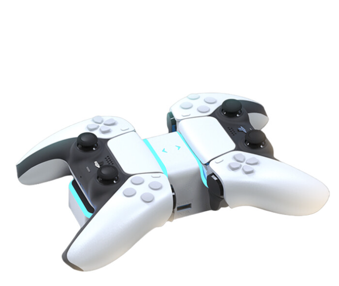 BRAVE Dual Charger Dock with Blue Light for Ps5 Wireless Controller
