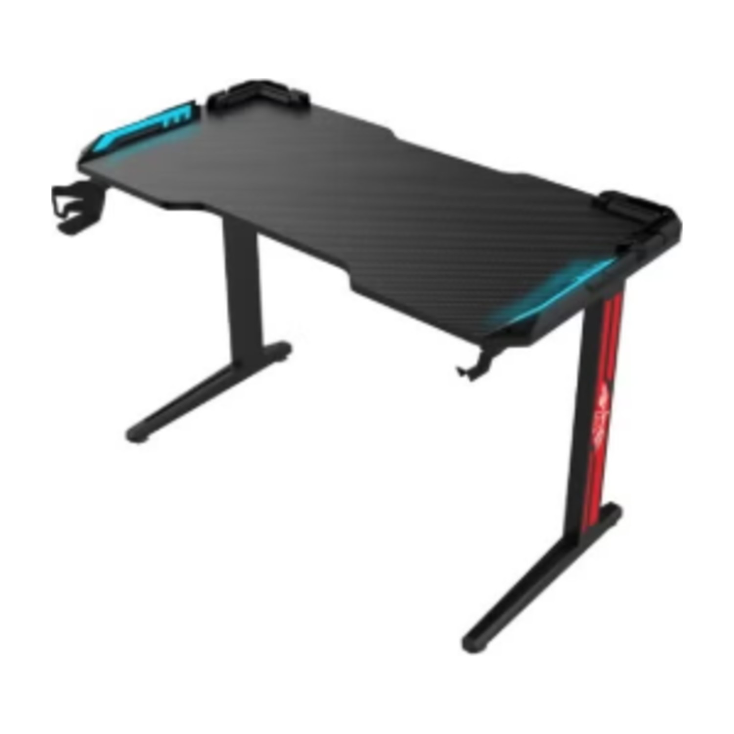 مكتب ألعاب جرين ليون RGB مقاس 120 سم مع إضاءة بالريموت، حامل أكواب، فتحة للهاتف وقدرة تحمل 200 كجم - أسود