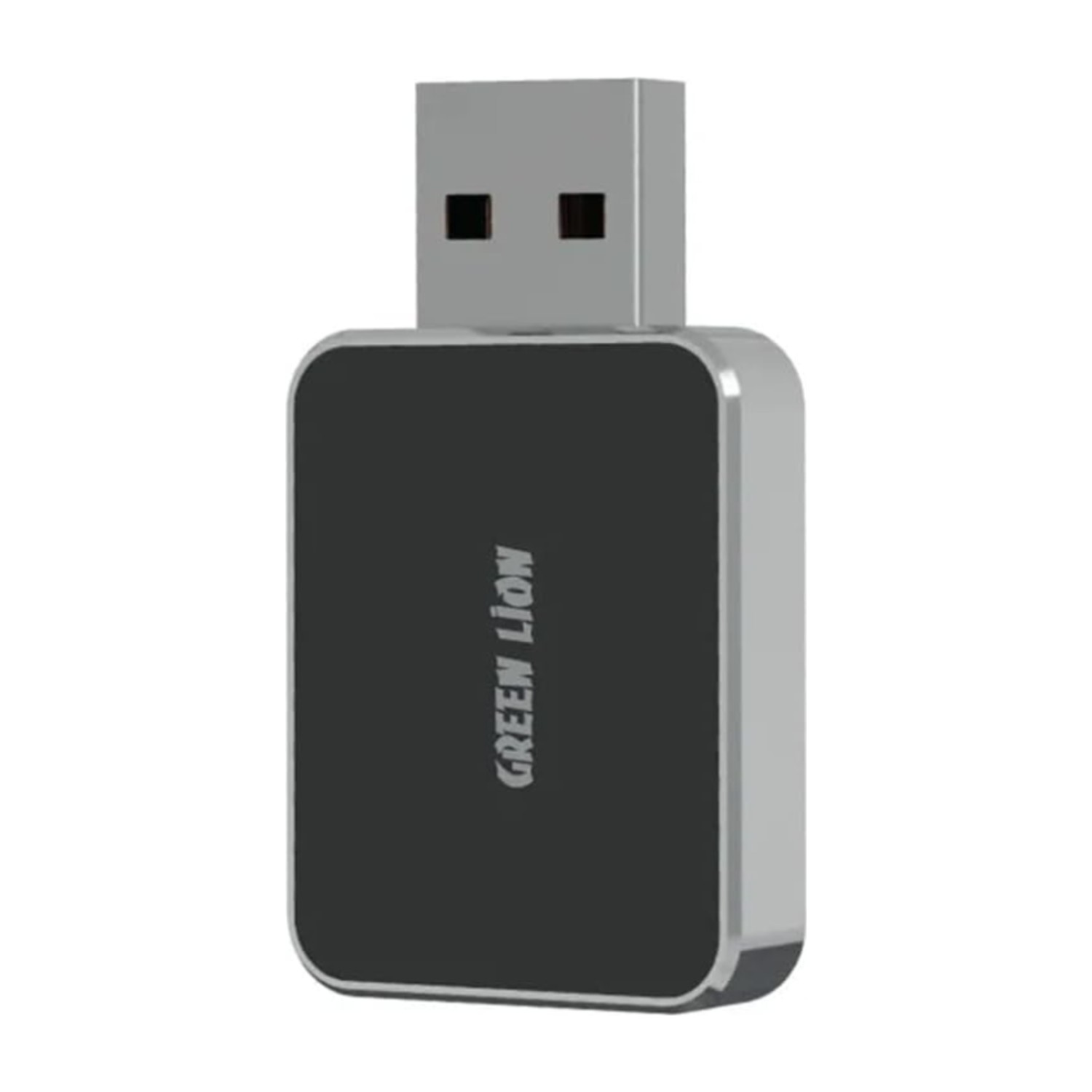 محول Green Lion اللاسلكي المصغر لـ CarPlay و Android Auto، واجهة مزدوجة (USB-C و USB-A)، بلوتوث 5.2، واي فاي بتردد 2.4/5 جيجاهرتز، تشغيل فوري (Plug & Play)، توافق واسع - أسود