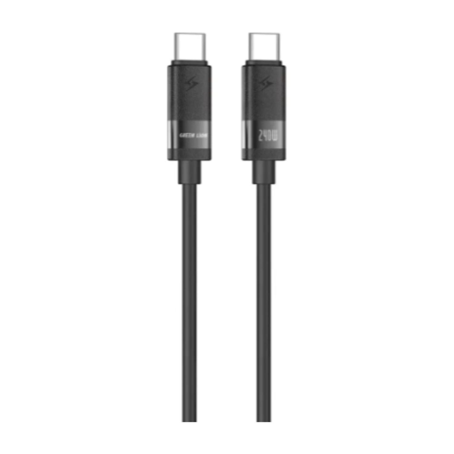 كابل Green Lion من USB-C إلى USB-C بملمس سيليكون مطفي