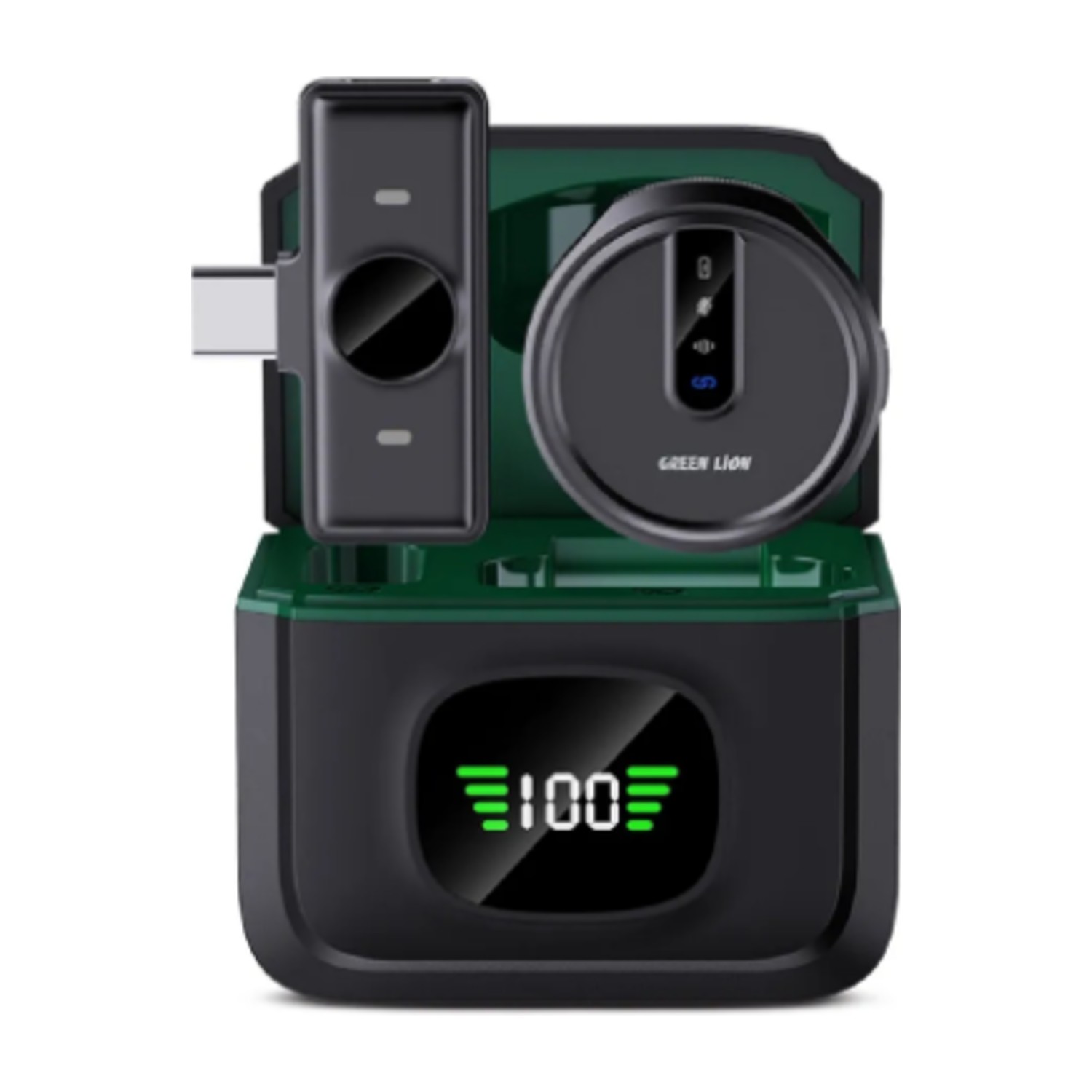 ميكروفون لاسلكي Green Lion Gm -88X - أسود