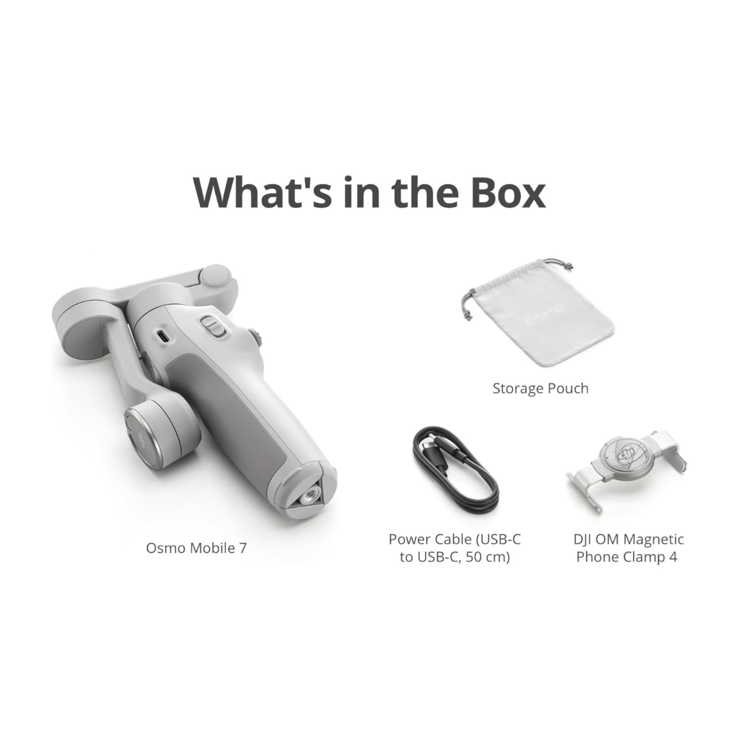 DJI Osmo Mobile 7 Gimbal Stabilizer لأجهزة iPhone و Android و حامل ثلاثي القوائم مدمج وقبضة مريحة و 3 محاور للهاتف Gimbal و ActiveTrack 7.0 و OneTap Edit وشحن الهاتف وإصدار الإمارات العربية المتحدة ودعم الضمان الرسمي