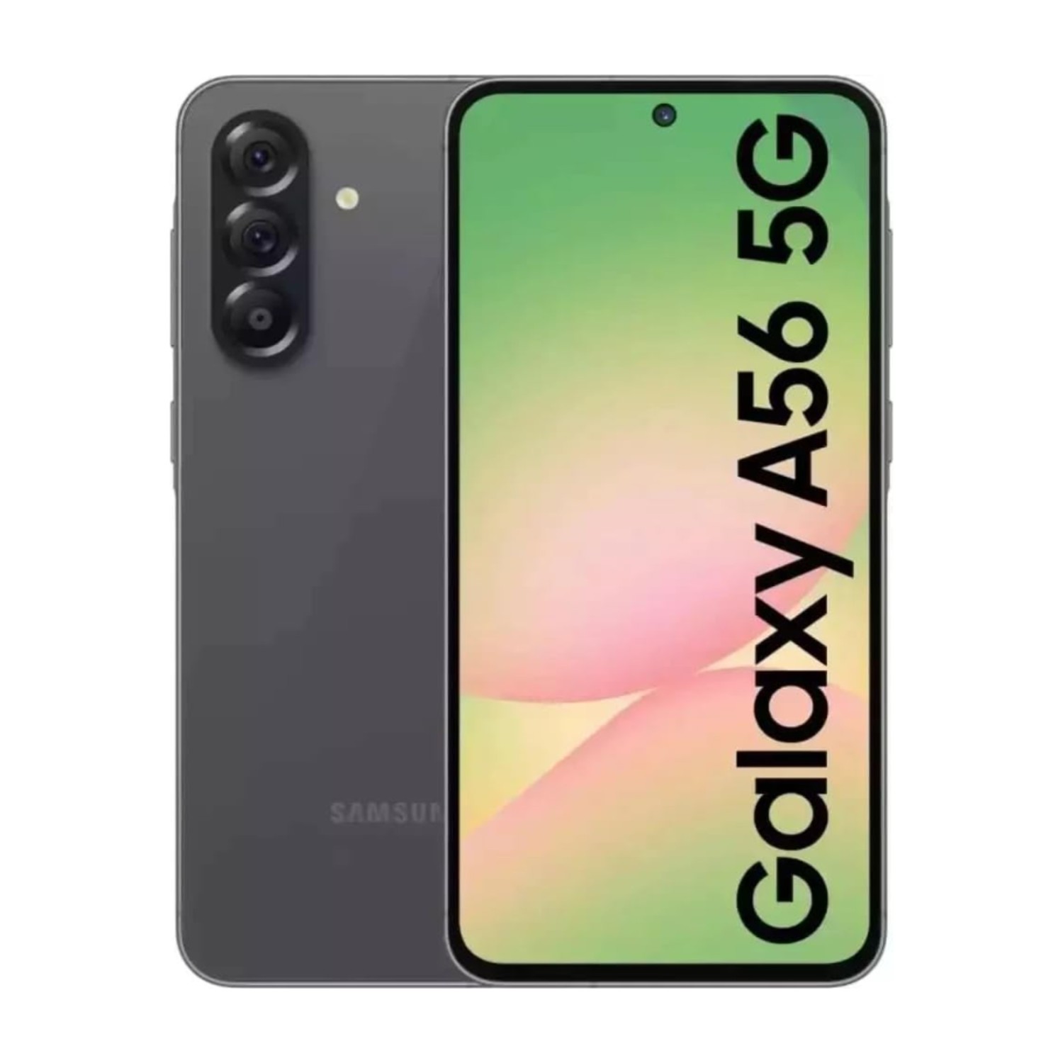 هاتف Samsung Galaxy A56 ثنائي الشريحة 128 جيجابايت ROM + 8 جيجابايت RAM (GSM فقط | بدون CDMA) هاتف ذكي 5G مفتوح من المصنع (Awesome Graphite) - الإصدار الدولي