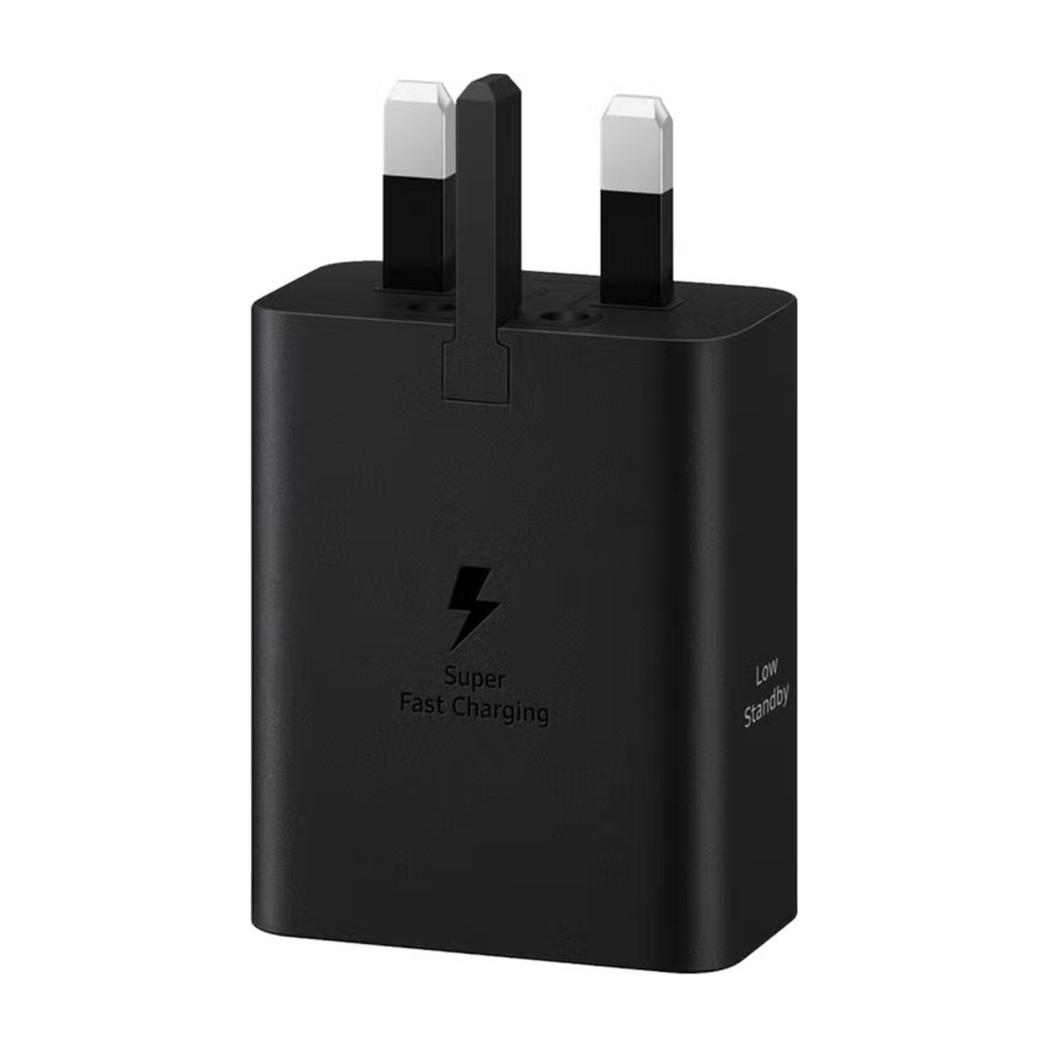 محول طاقة شحن سريع ثنائي المنفذ 50 واط مع كابل USB - C 5A 1.8 متر، شاحن حائط ثلاثي السنون للهواتف الذكية والأجهزة اللوحية وأجهزة USB - C - أسود