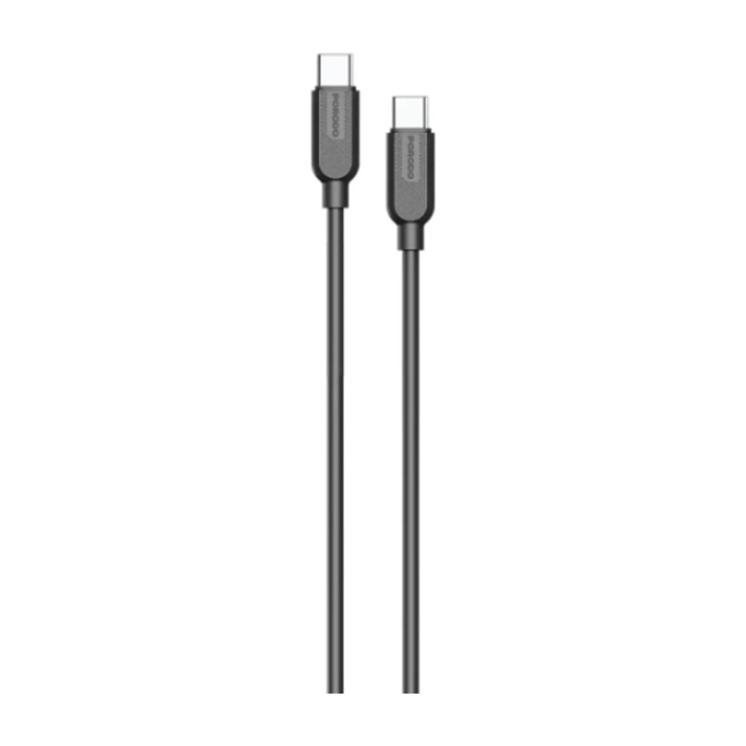 كابل Porodo سيليكون USB - C إلى USB - C - أسود