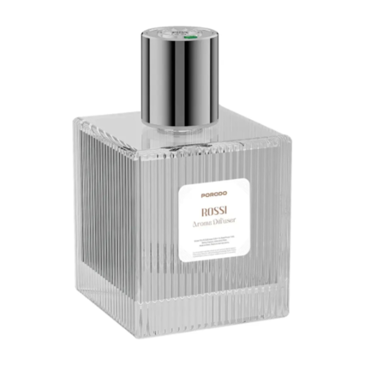 Porodo Rossi Aroma Diffuser، 5 أوضاع رش، مستويات كثافة العطر، سعة خزان 500 مل، واجهة شحن USB - C، سعة بطارية 200 مللي أمبير في الساعة، أبيض | PDLFSTD2BBK