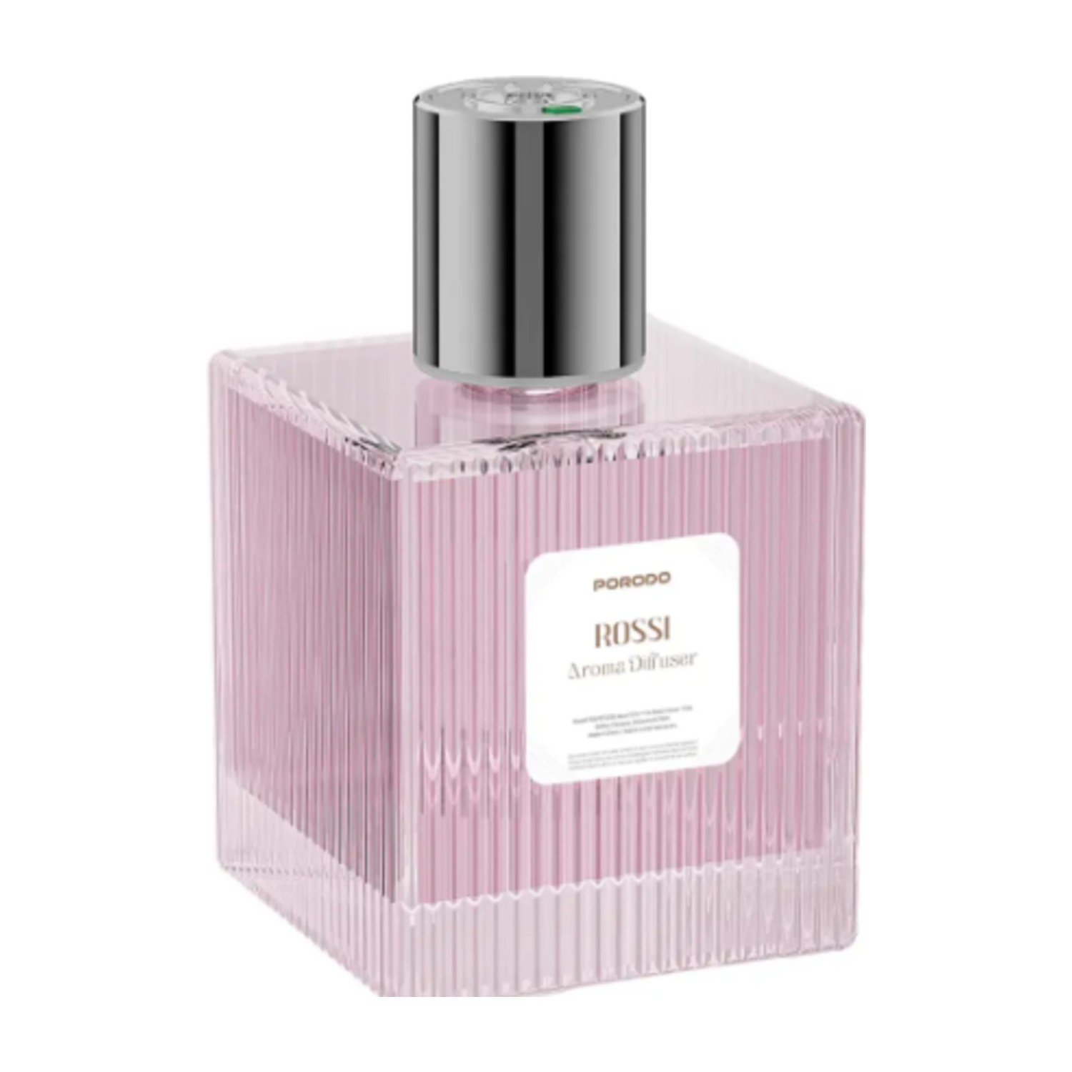 Porodo Rossi Aroma Diffuser، 5 أوضاع رش، مستويات كثافة العطر، سعة خزان 500 مل، واجهة شحن USB - C، سعة بطارية 200 مللي أمبير في الساعة، وردي| PDLFSTD2BBK