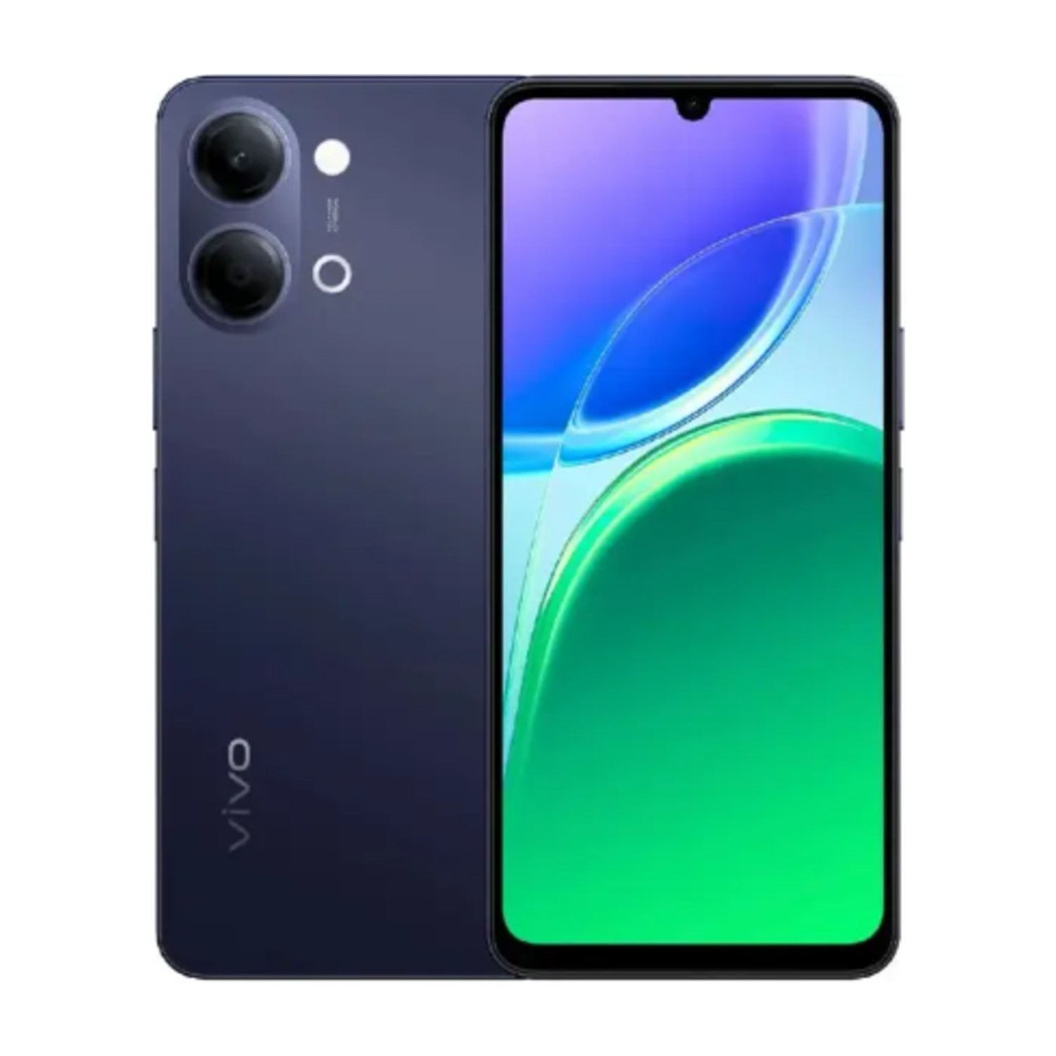 هاتف ذكي Vivo Y05 4G بسعة 64 جيجابايت وذاكرة 4 جيجابايت رام، باللون الأسود Voyage، شريحتي اتصال