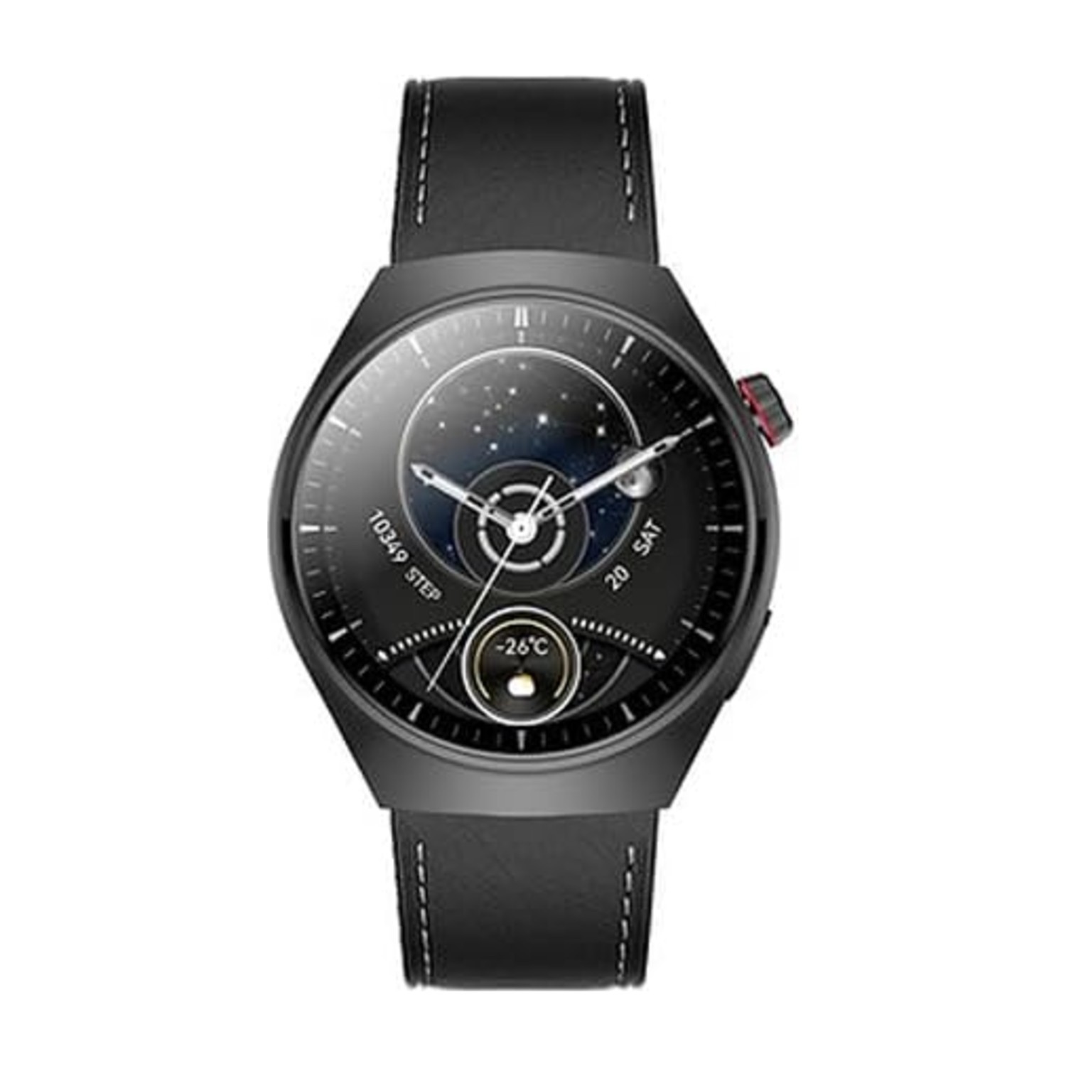 HainoTeko Haino Teko-32 Waterproof Smartwatch With Curved AMOLED Display Bluetooth Calling 3 Pair Straps and Charging Cable Designed for Men (Black)