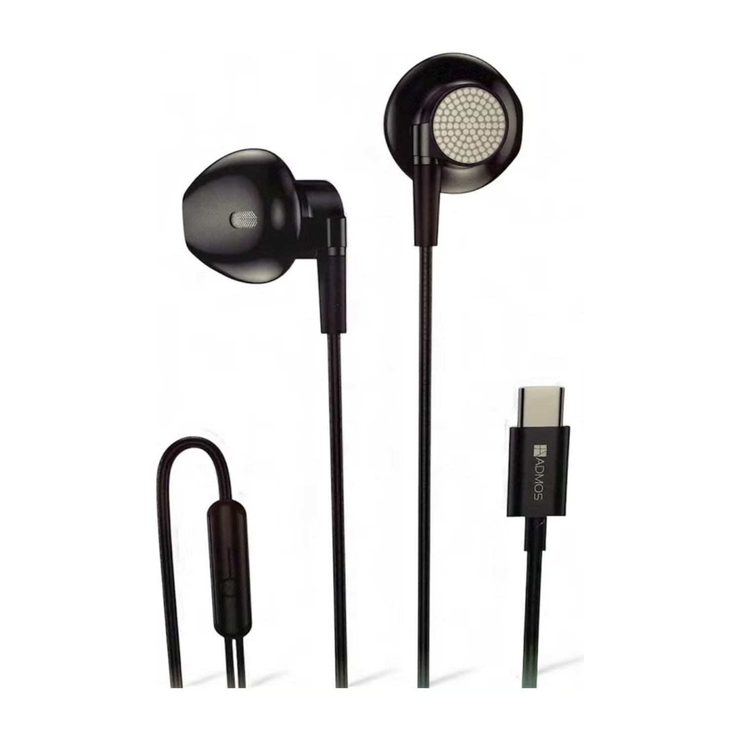 Admos High-quality ADMOS wired USB-C earphones with a microphone and volume control, in-ear headphones for iPhone 15 1617, iPad Pro/Air, and Samsung
