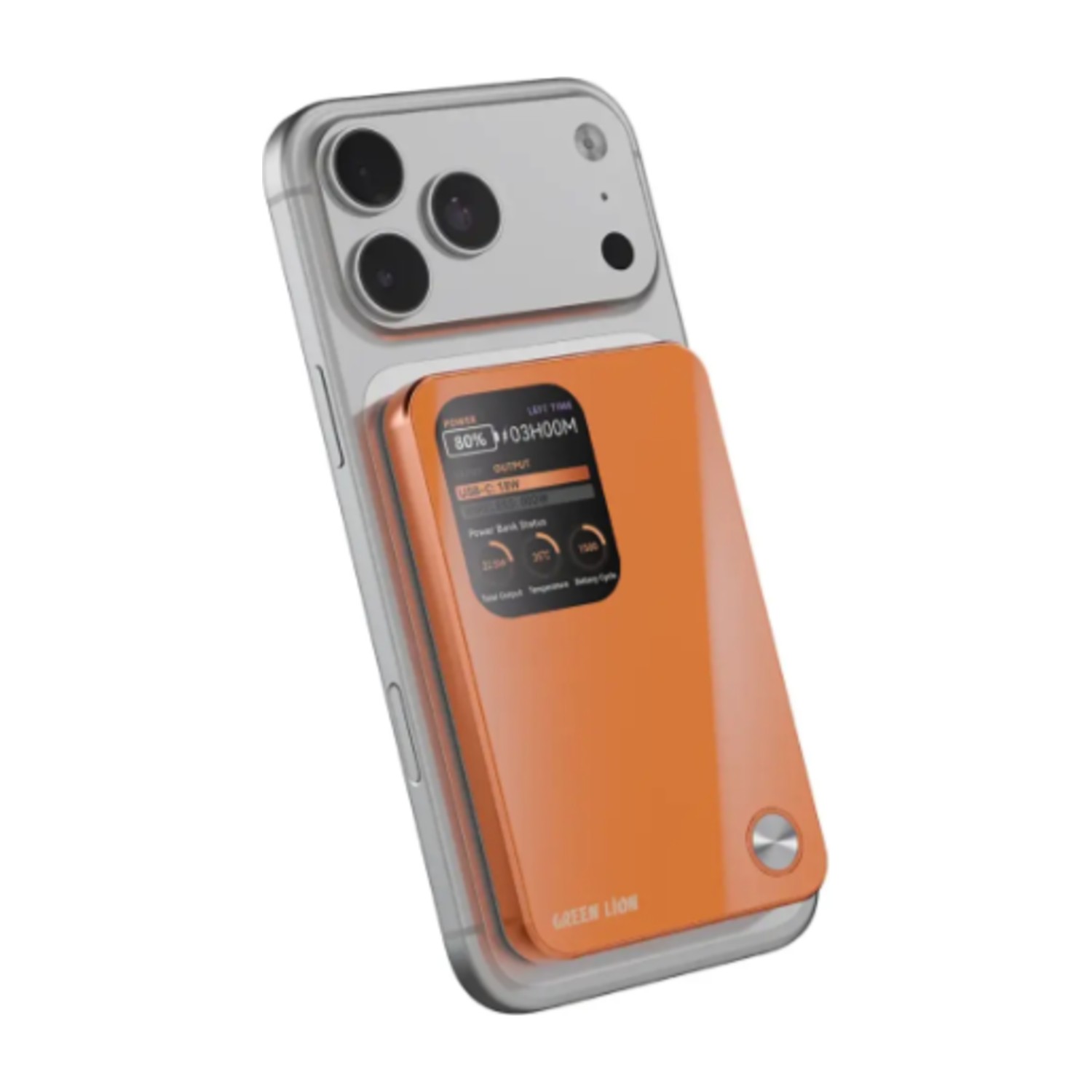 Green Lion G-Mag 3-in-1 Power Bank - Orange