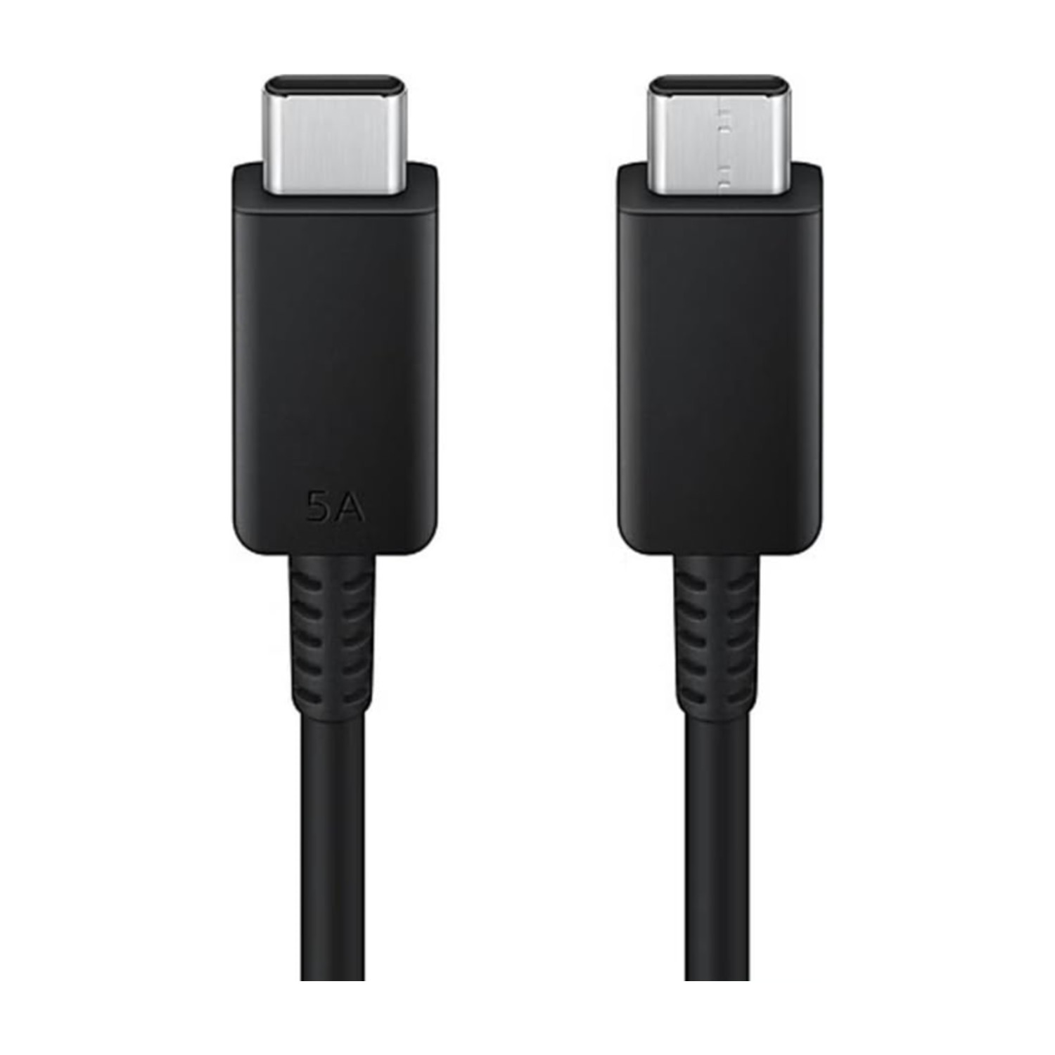 محول طاقة Ozone 50W Duo مع كابل USB - C 5A 1.8M شحن فائق السرعة ثنائي المنفذ 2.0 لهواتف Galaxy والأجهزة اللوحية وأجهزة USB من النوع C واستهلاك منخفض للطاقة الاحتياطية - أسود