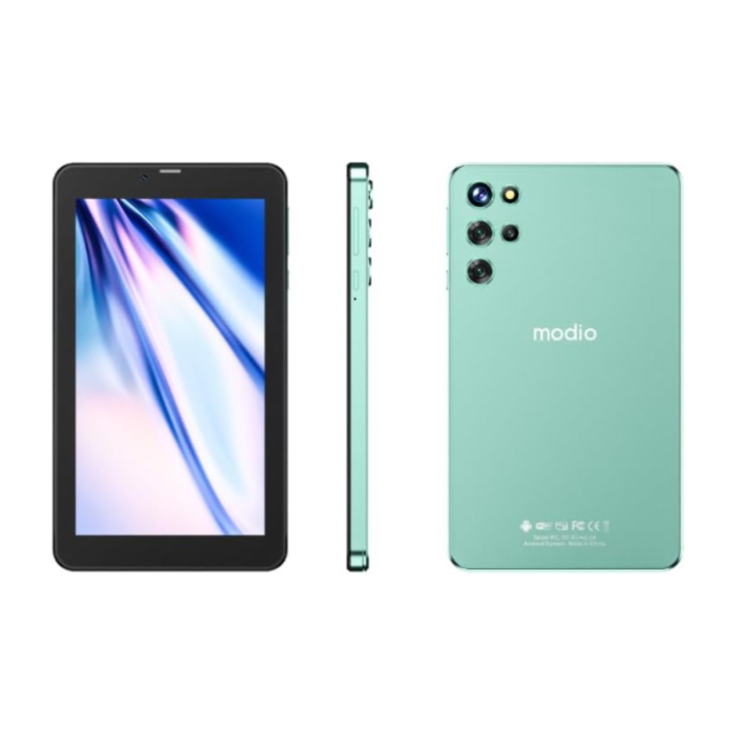 Modio M798 Android Tablet, 7-inch HD Display, 6GB RAM, 256GB Storage, WiFi, Dual Camera, Keyboard & Mouse Included