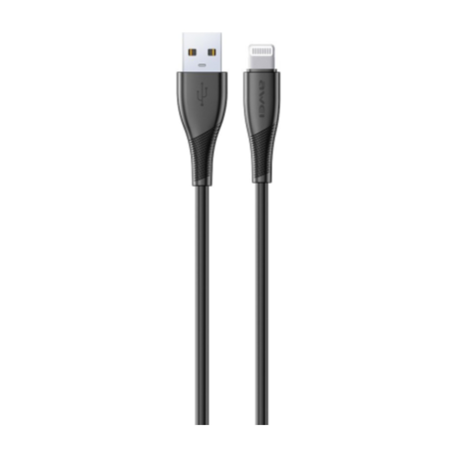 AWEI - كابل USB A - إضاءة 1 متر - أسود