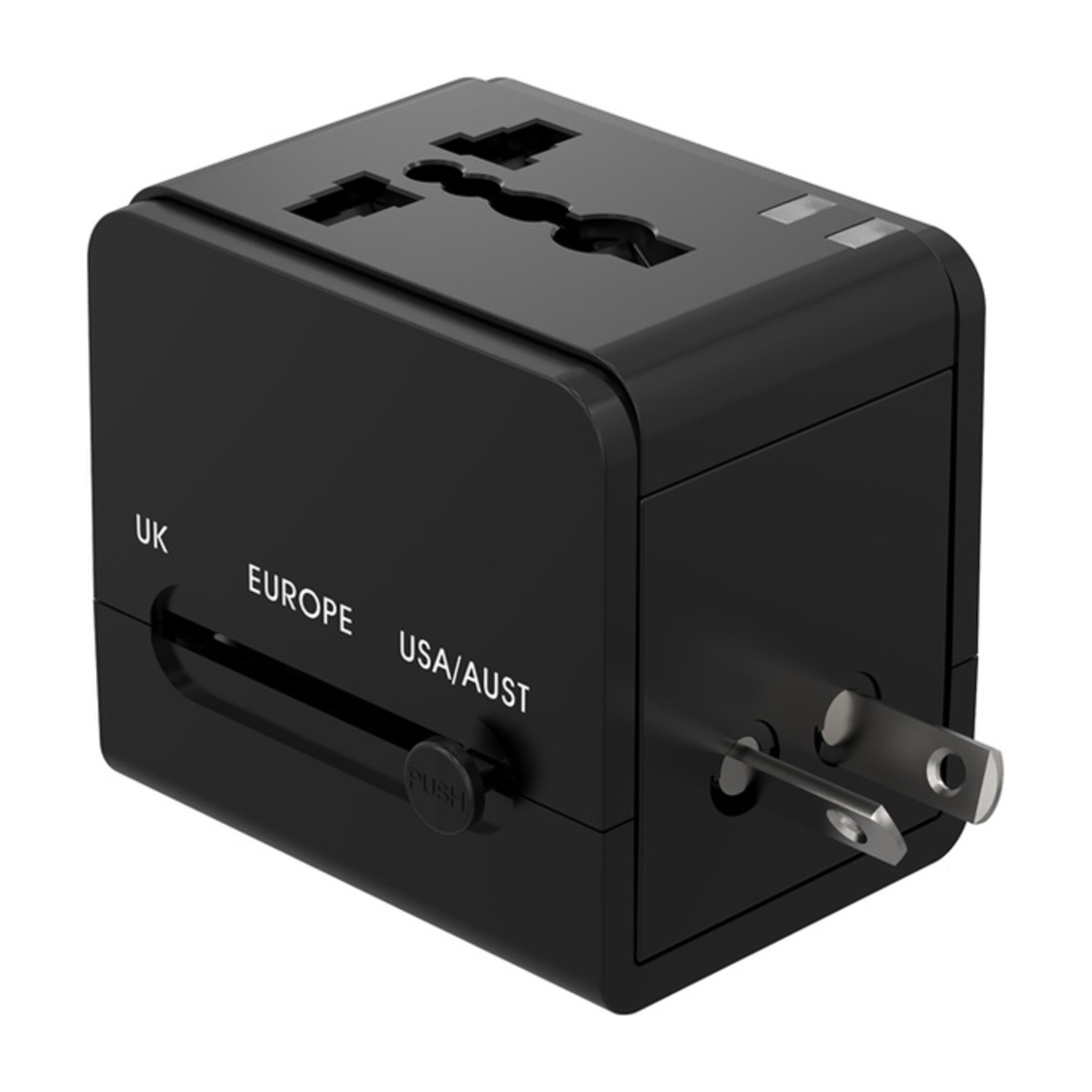 شاحن عالمي Porodo أزرق مزدوج USB