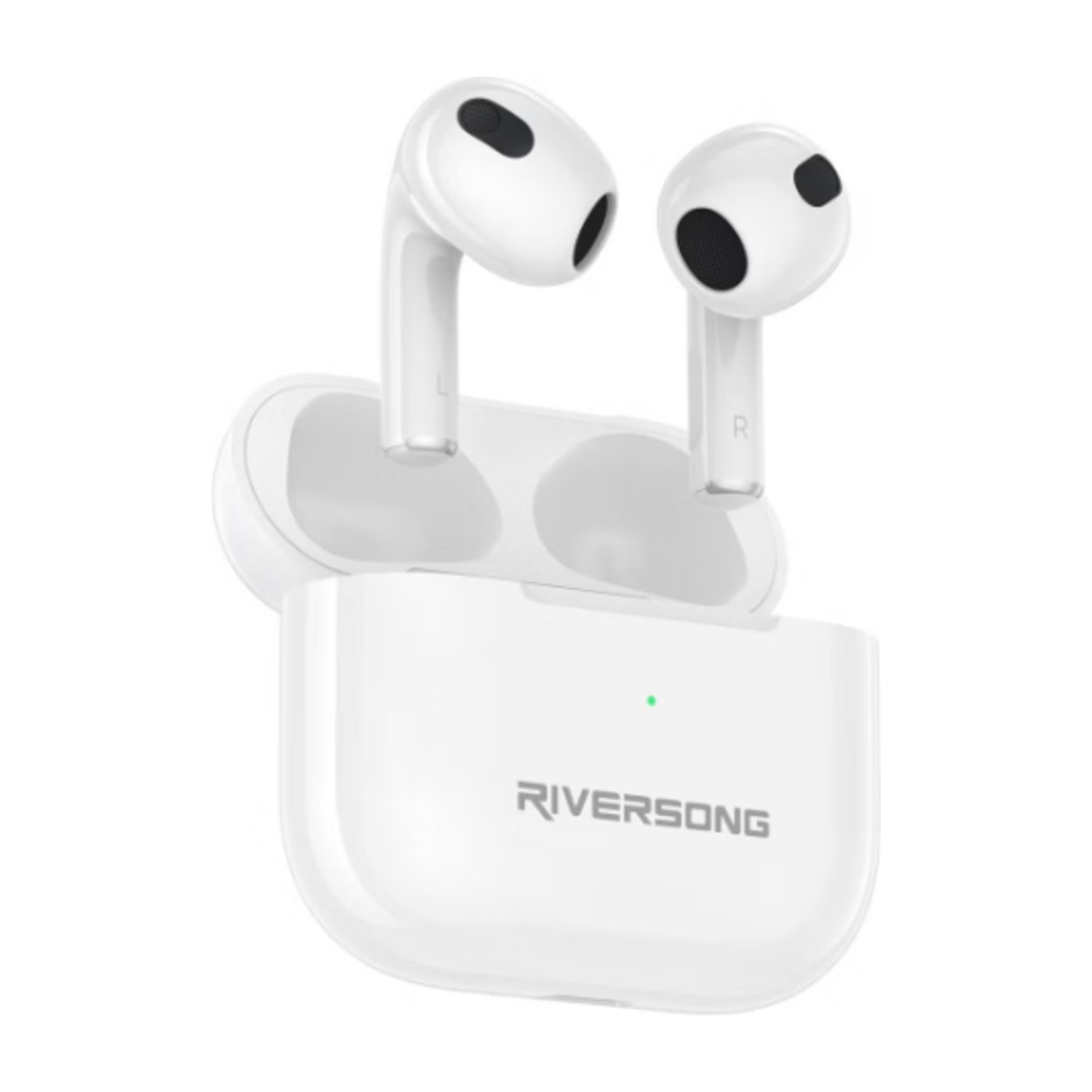 Airfly L3 سماعات أذن بيئية لإلغاء الضوضاء، وقت تشغيل 30 ساعة، مقاوم للعرق، لون أبيض