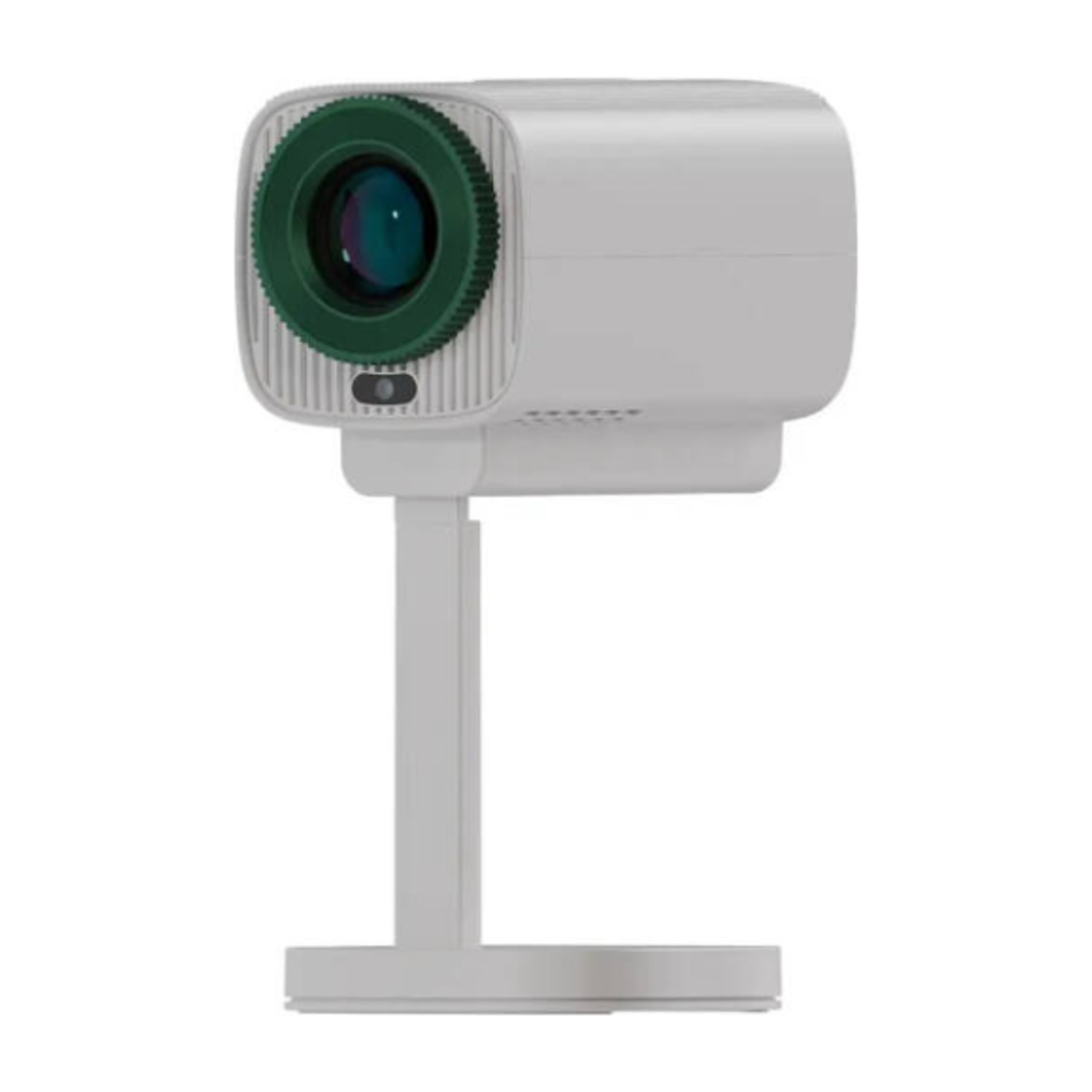 جهاز عرض محمول Green Lion Nova 2، دعم 4K، جهاز عرض LED مدمج للسينما المنزلية، تصحيح Keystone، مكبر صوت مدمج، متوافق مع حامل ثلاثي القوائم، اتصال HDMI/USB، أبيض