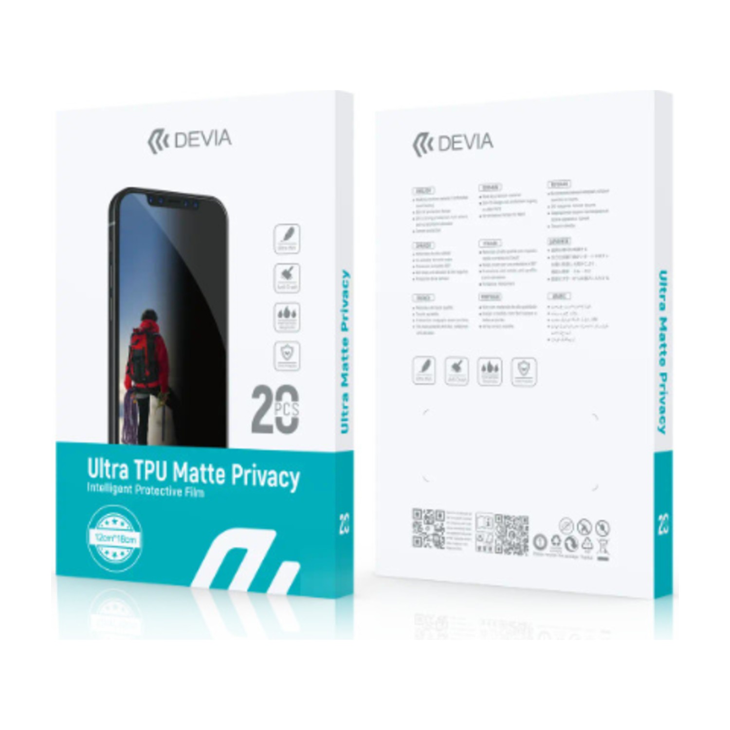 DEVIA Ultra Intelligent TPU Matte Privacy Protective Front Film (20PCS)