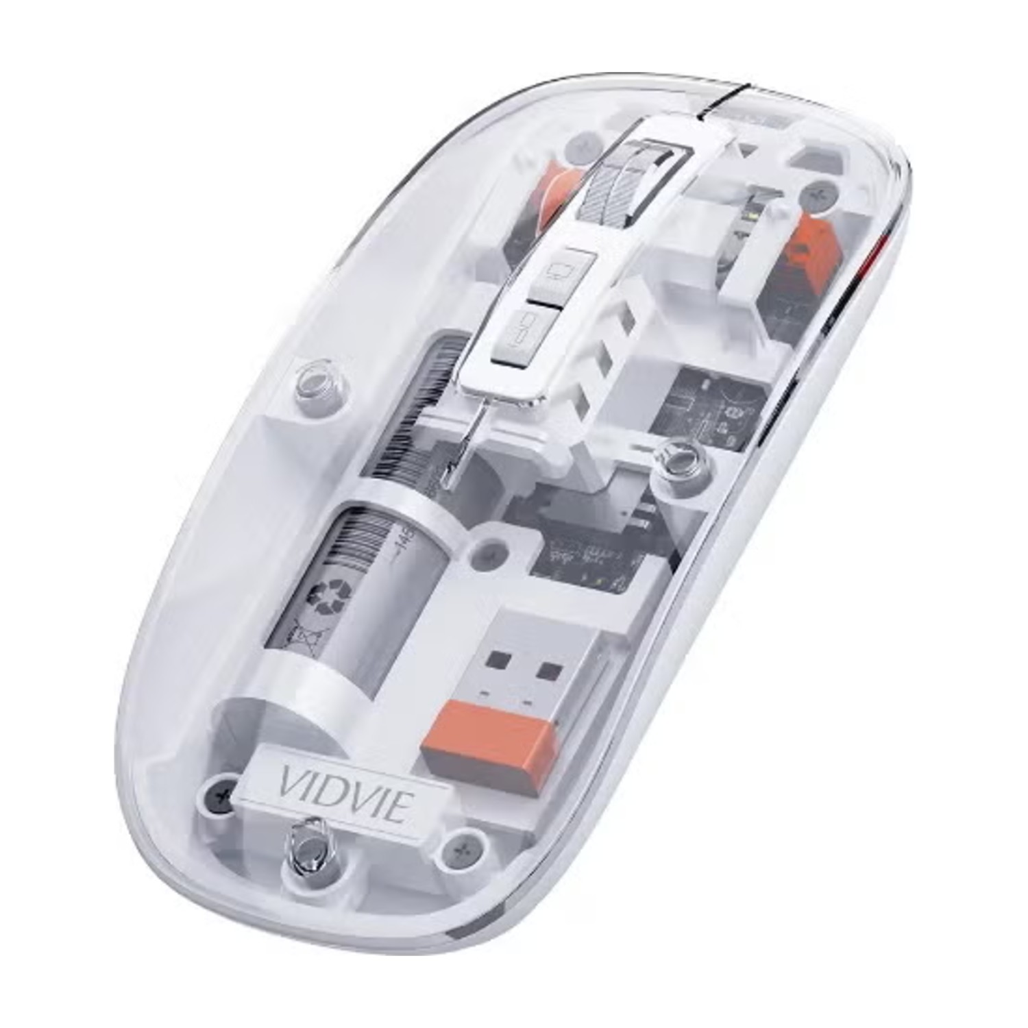 KB07 Transparent Wireless Mouse - Clear Design, Smooth Performance