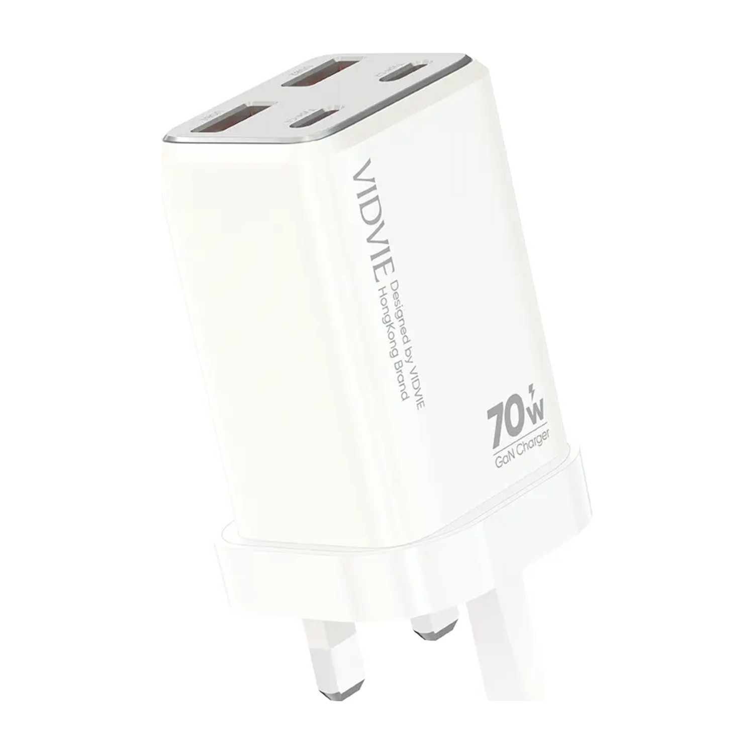 شاحن حائط XL -  PLB122 GaN USB مزدوج وشاحن سريع من النوع C 70 واط