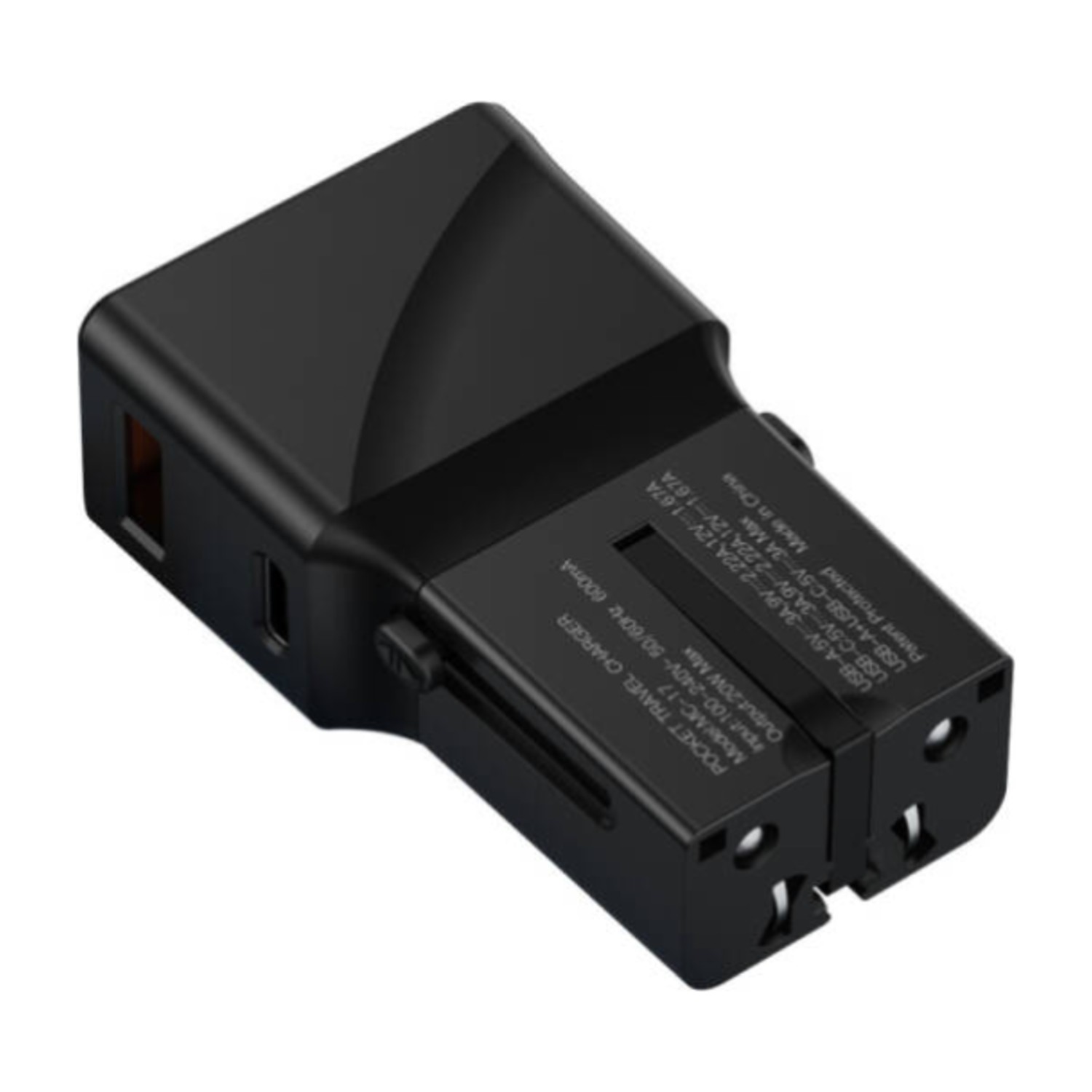 يسيدو MC -17 4 في 1 شاحن عالمي، QC3.0 + 20W شحن سريع، 20W ماكس الإخراج، المملكة المتحدة/الولايات المتحدة/الاتحاد الأوروبي/الاتحاد الأفريقي دبوس الشحن، بيسي مادة مضادة للحريق، أسود