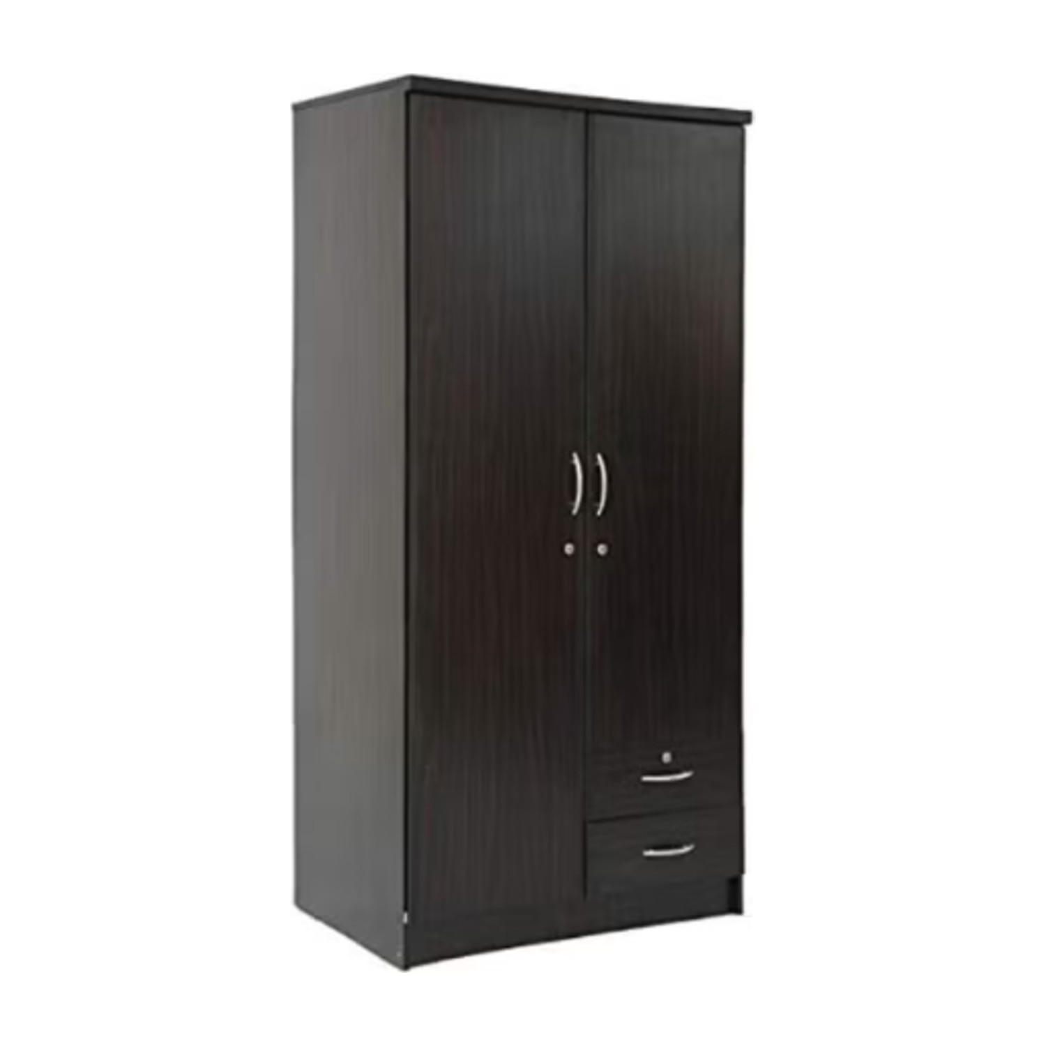 Riley 2 Door wardrobe with 2 drawer Hanging Rod & 5 Shelves