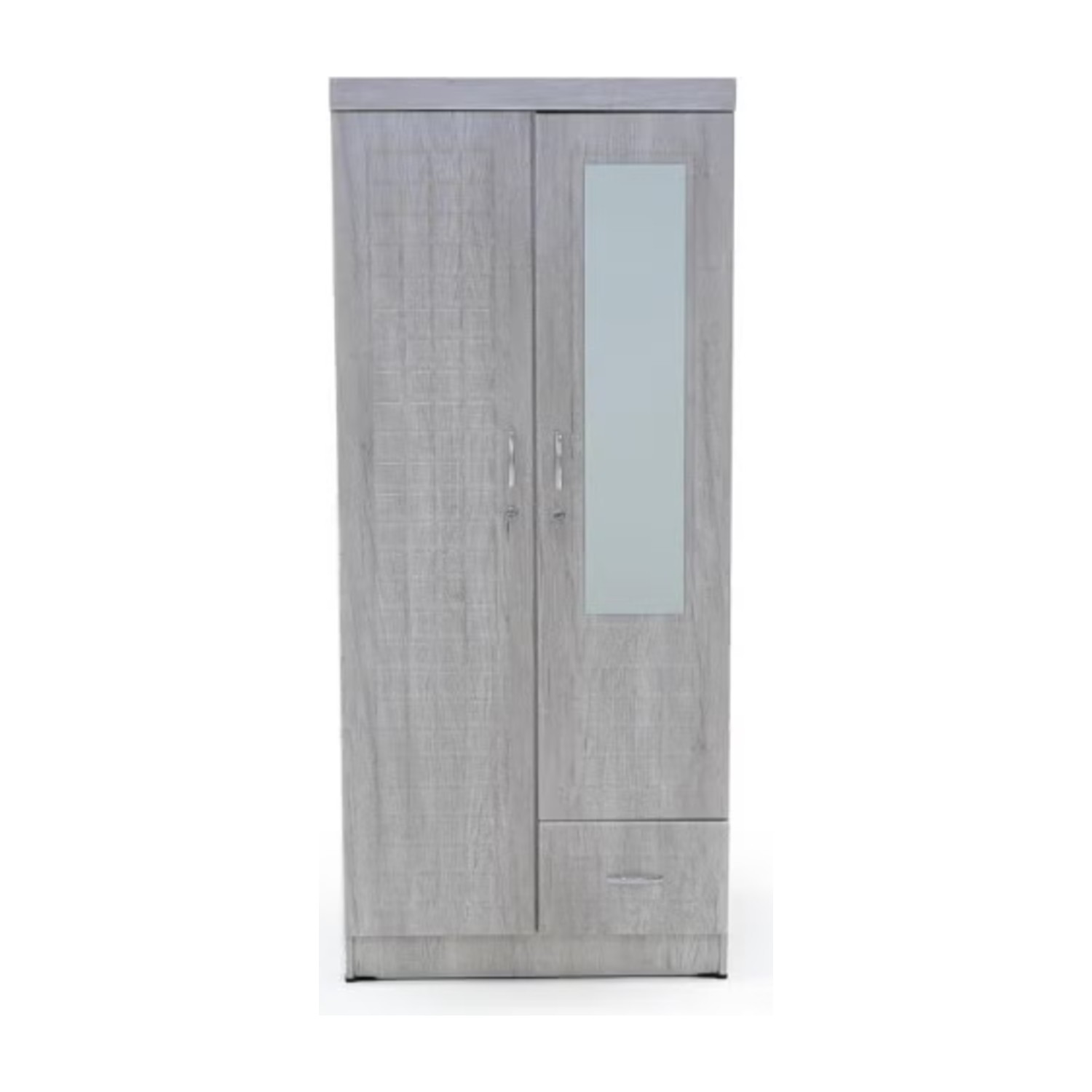 ABX HOME Shaku 2 Door Wooden Wardrobe, Cabinet Cupboard Engineered Wood Perfect Modern Stylish Heavy Duty With Mirror