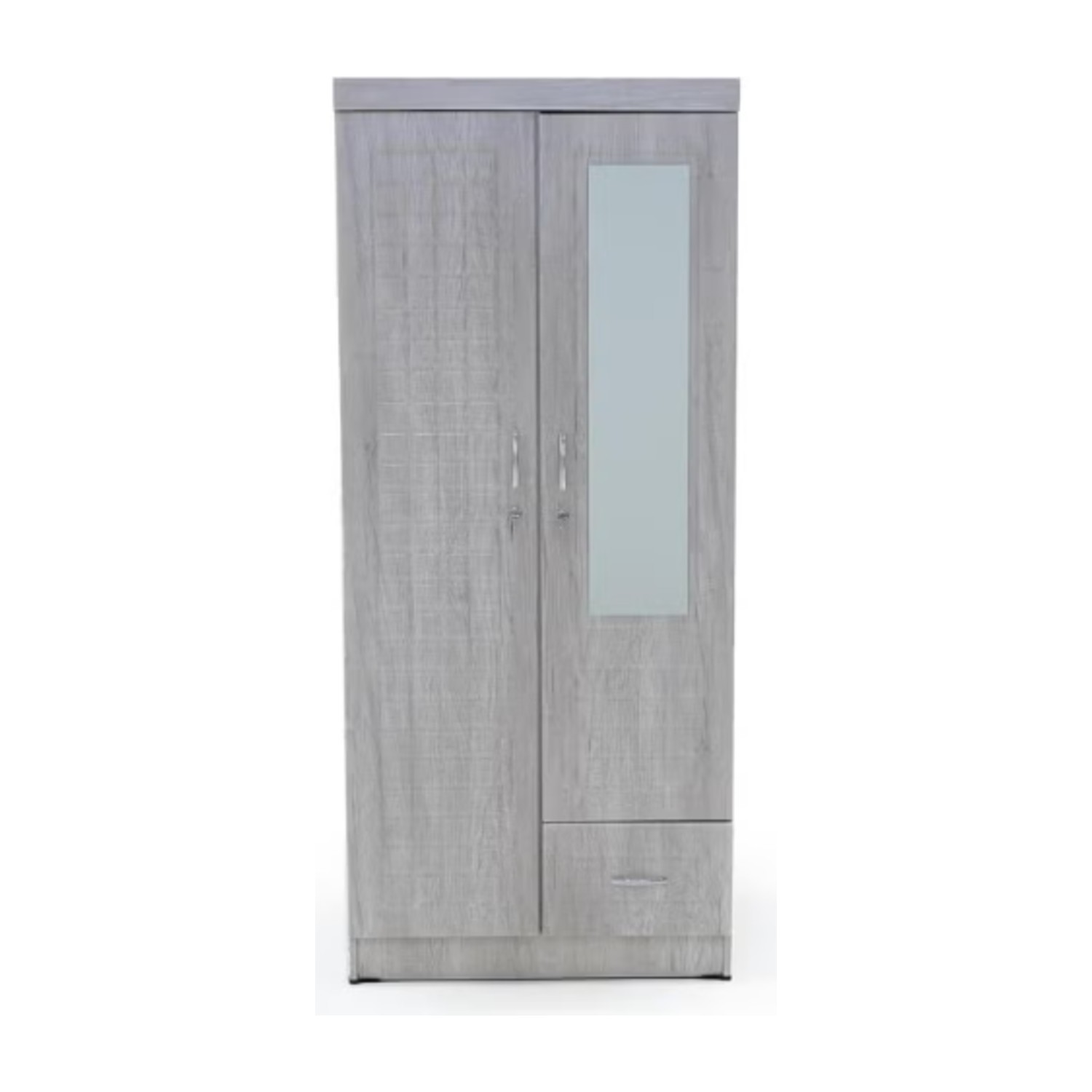 ABX HOME Shaku 2 Door Wooden Wardrobe, Cabinet Cupboard Engineered Wood Perfect Modern Stylish Heavy Duty With Mirror (With Installation)