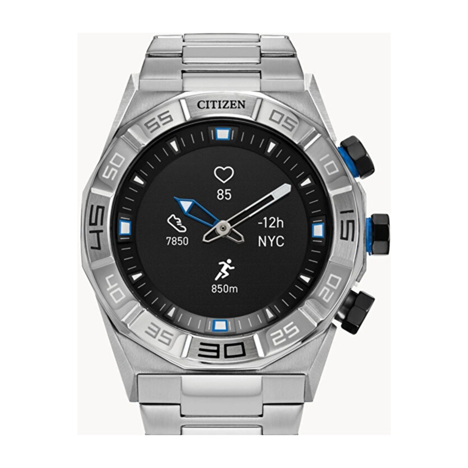 Citizen CZ Smart JX1001 -51E حزام معدني فضي 44 مم