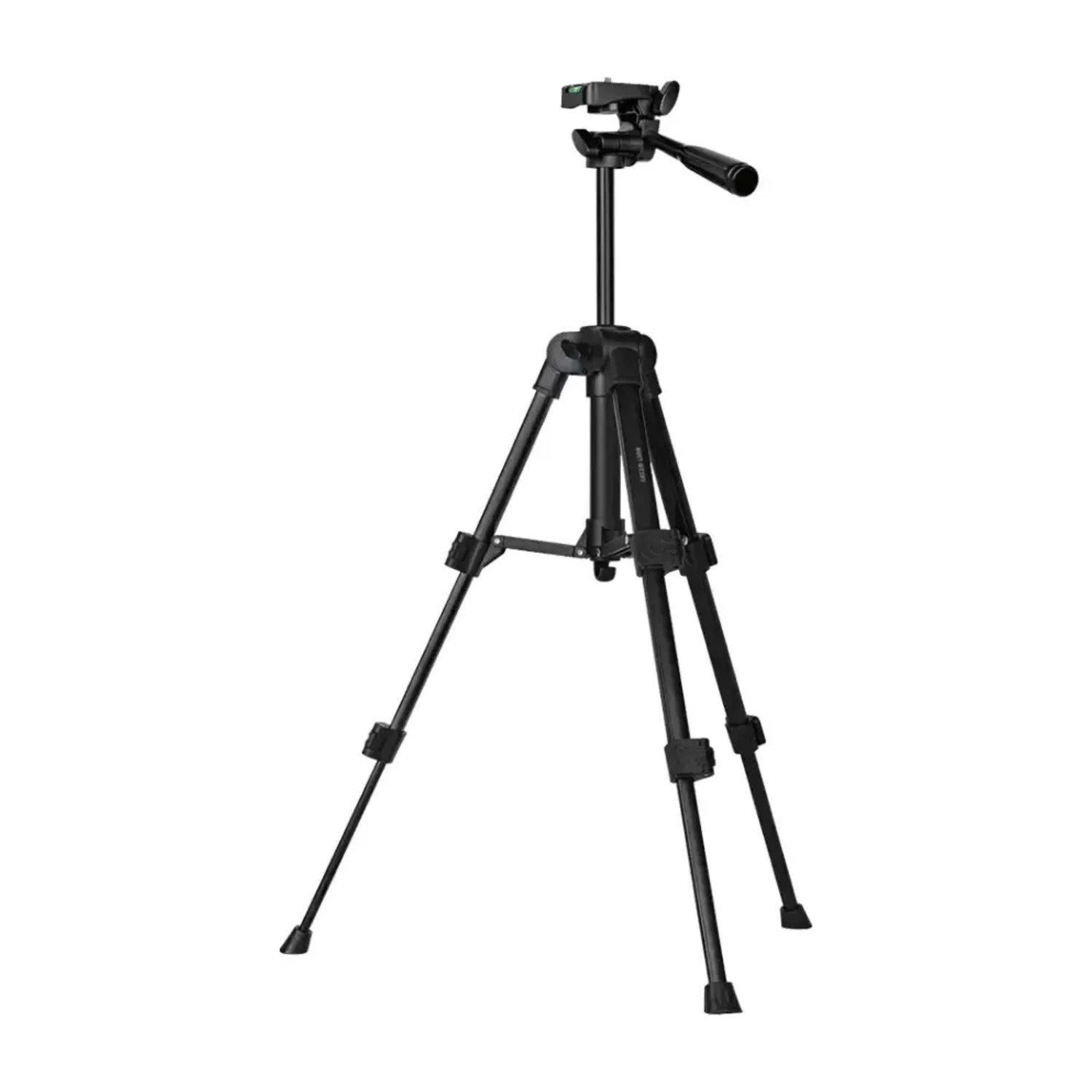 حامل ثلاثي القوائم من الألومنيوم الأخضر GTP -50 مع دوران 360 درجة وحامل هاتف وسعة تحميل 2 كجم - أسود