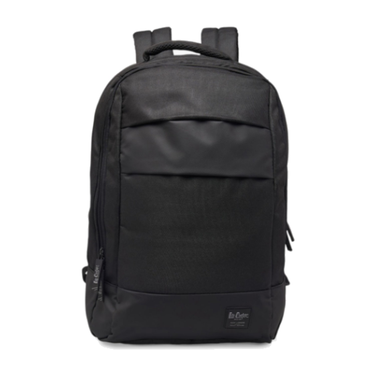 Lee Cooper Solid School Backpack with Adjustable Shoulder Straps and Zip Closure - 17x32x48 cms - Black