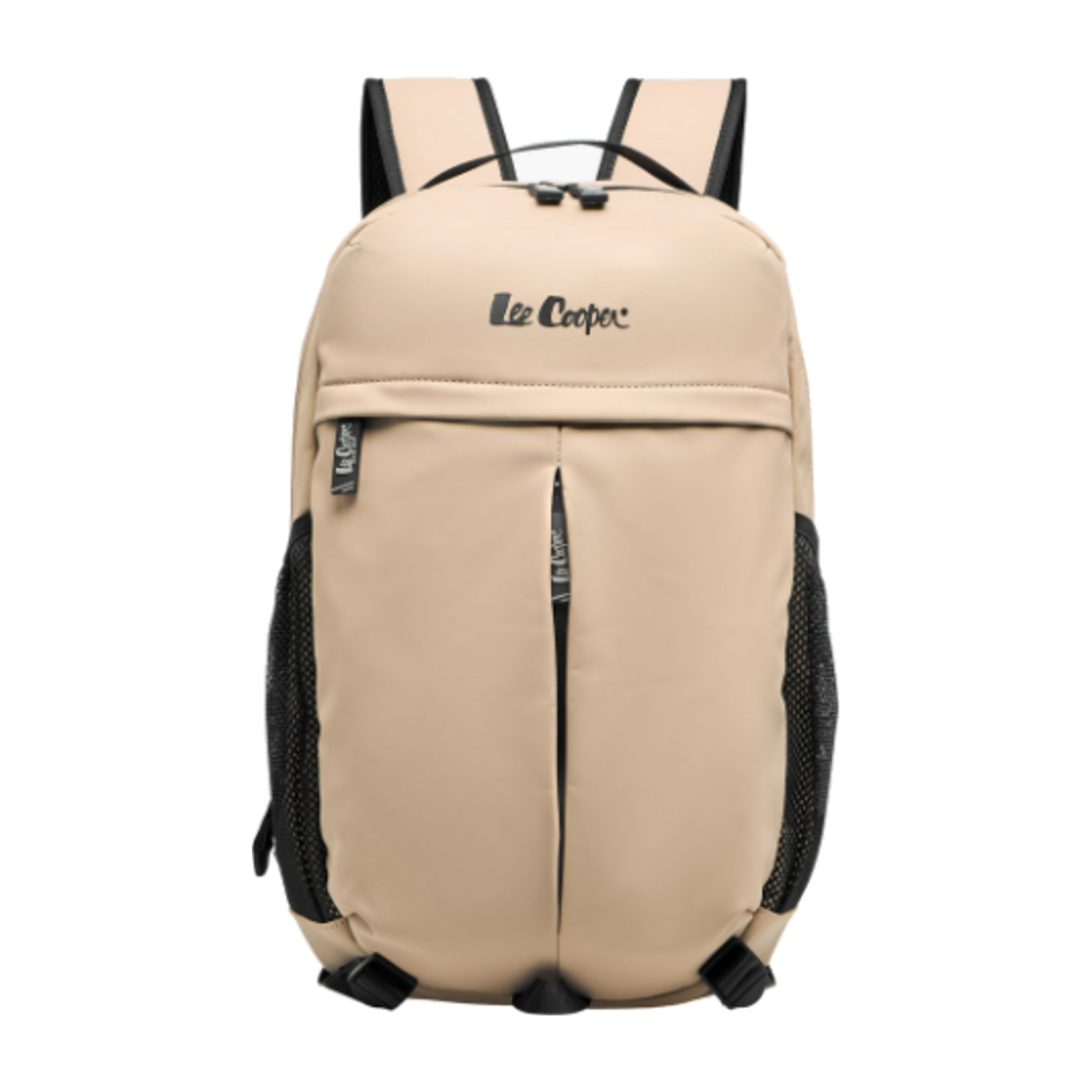 Lee Cooper Solid Backpack with Adjustable Straps and Zip Closure - 14x31x50 cms - Beige
