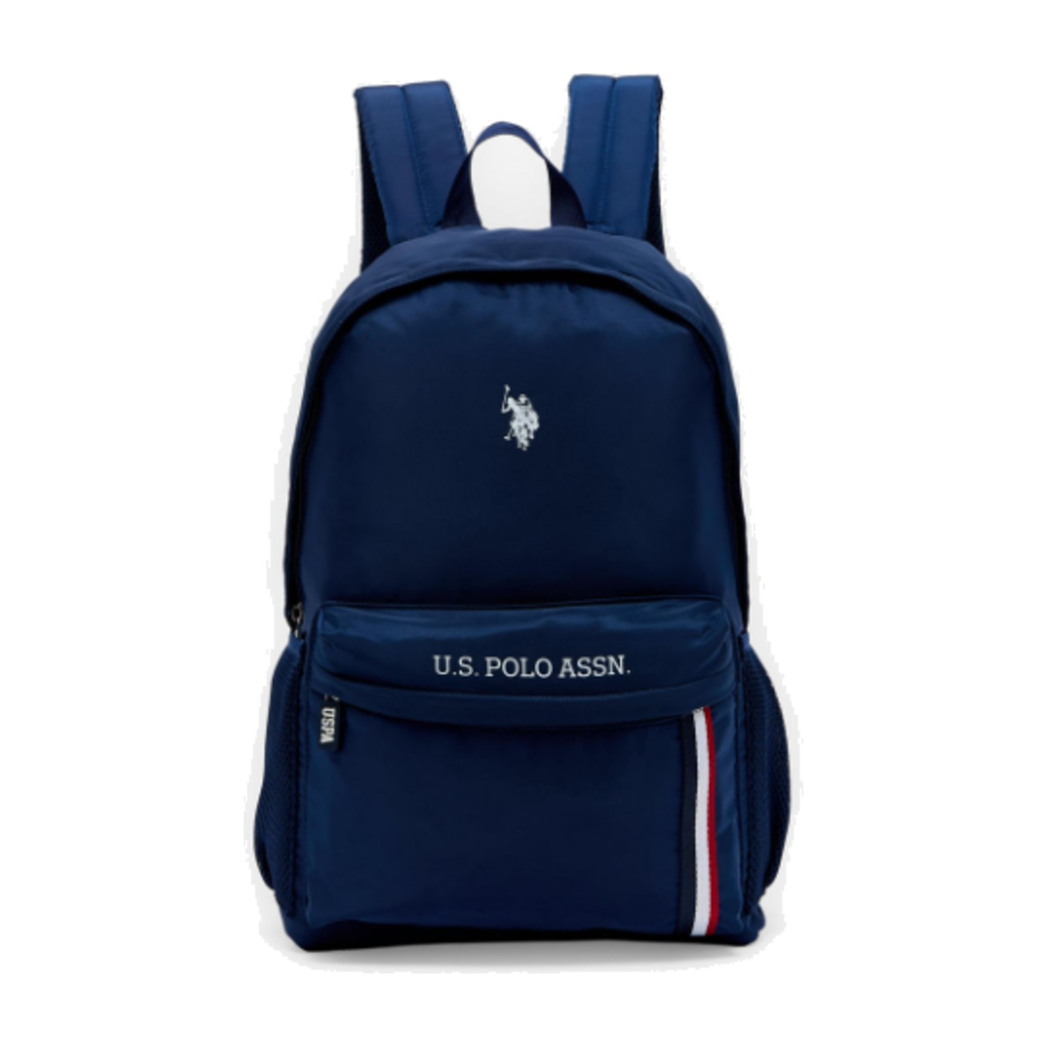 US POLO ASSN. Logo Print Backpack for Boys 8-13 Years with Adjustable Shoulder Straps - 18 inches - Blue