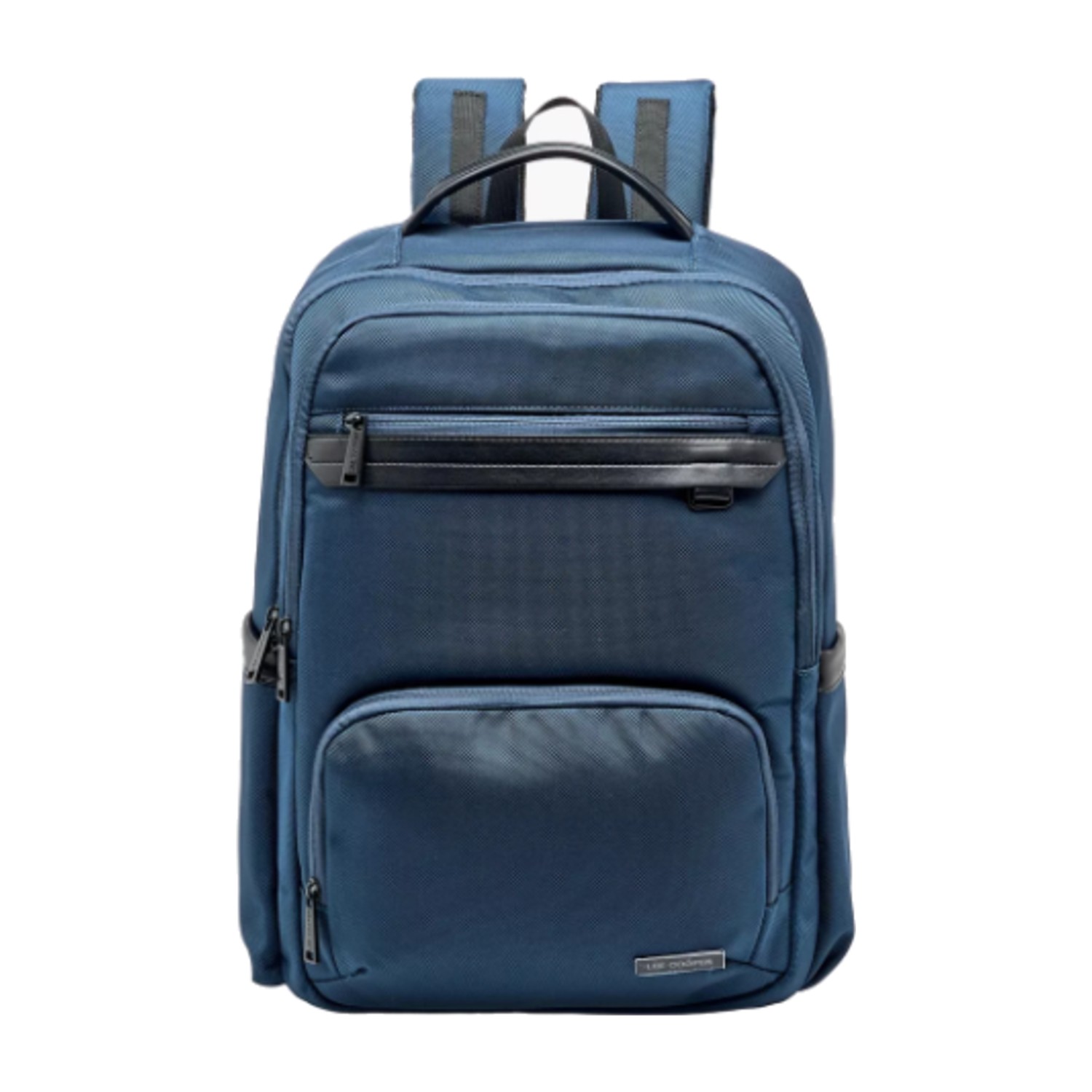 Lee Cooper Textured Backpack with Adjustable Shoulder Straps - Blue