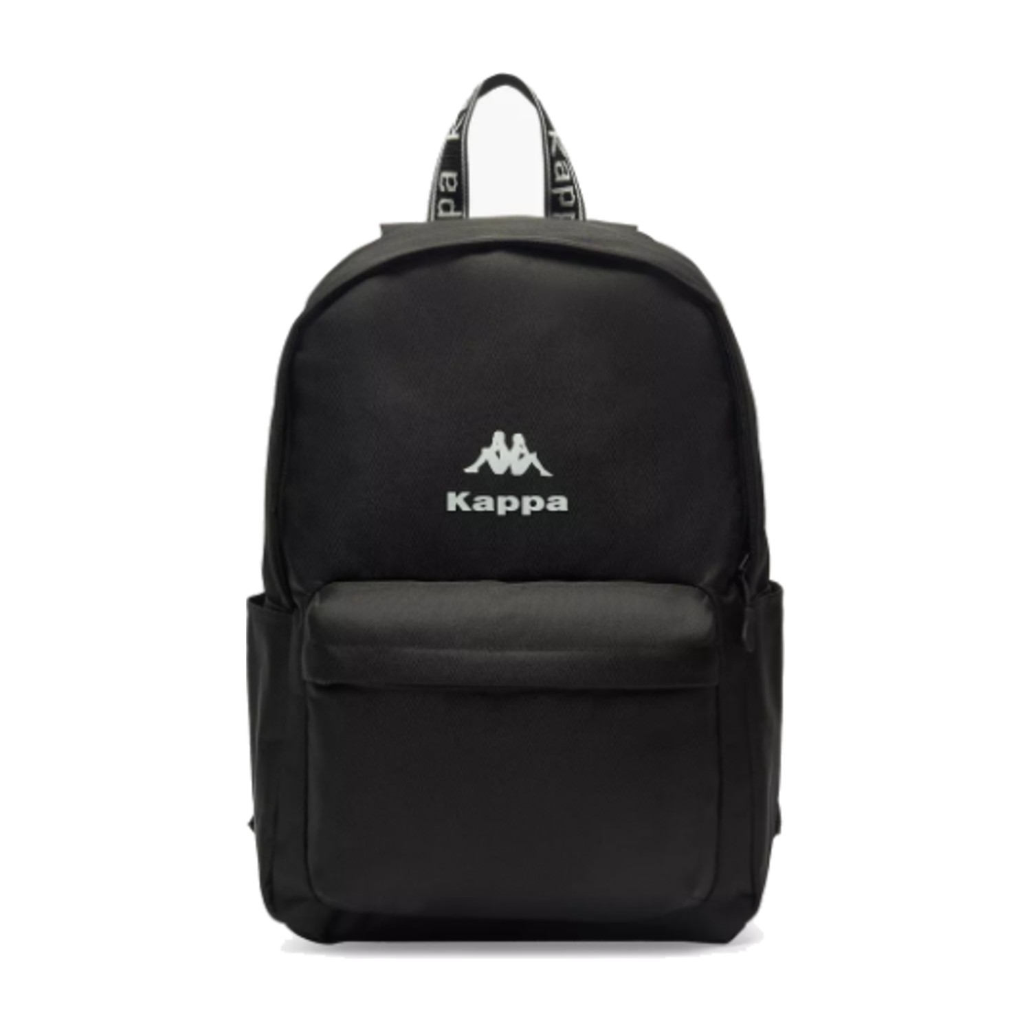 Kappa Logo Detail Backpack with Adjustable Shoulder Straps - Black