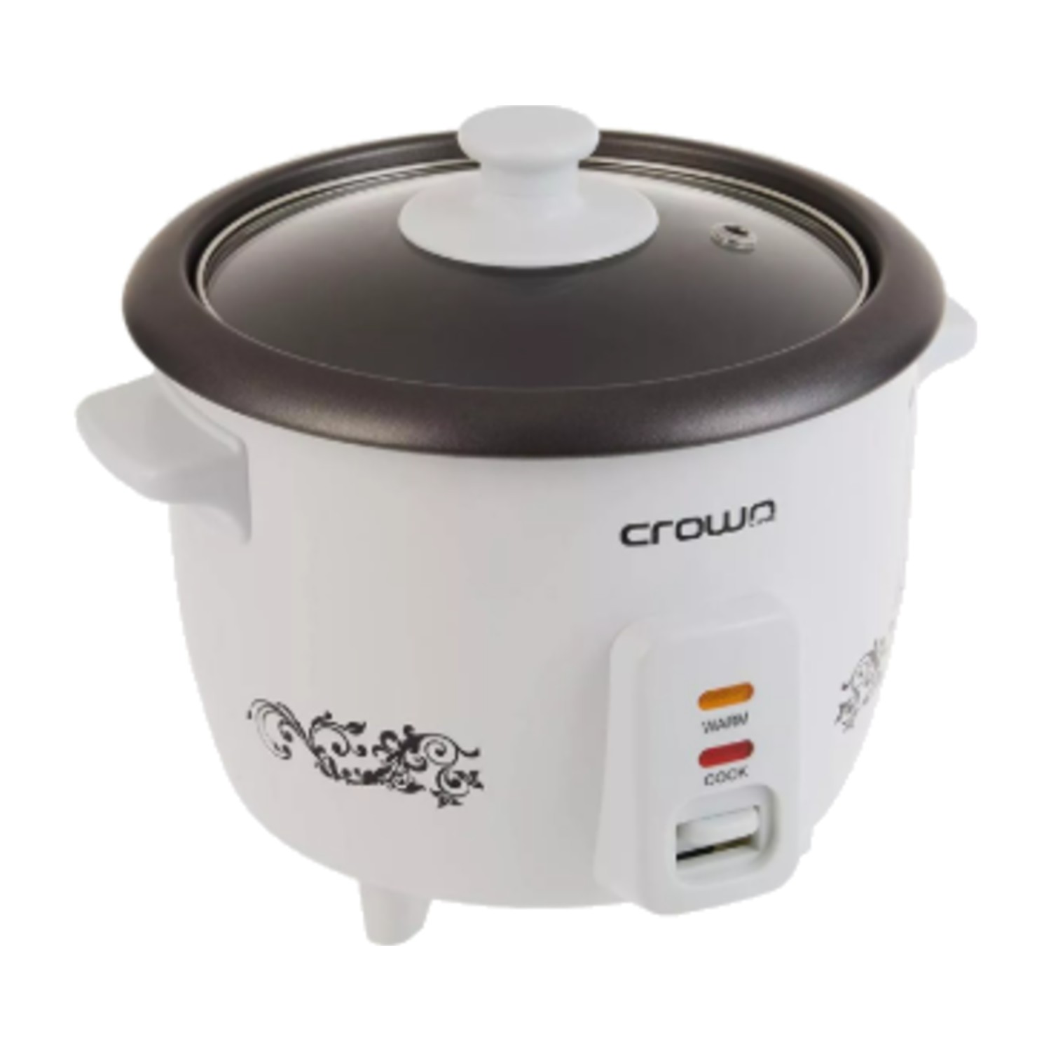 Crownline Rc-168 Rice Cooker with Steamer 300 W and Cooking Capacity 0.6L Volume 1.0 L | RC-168