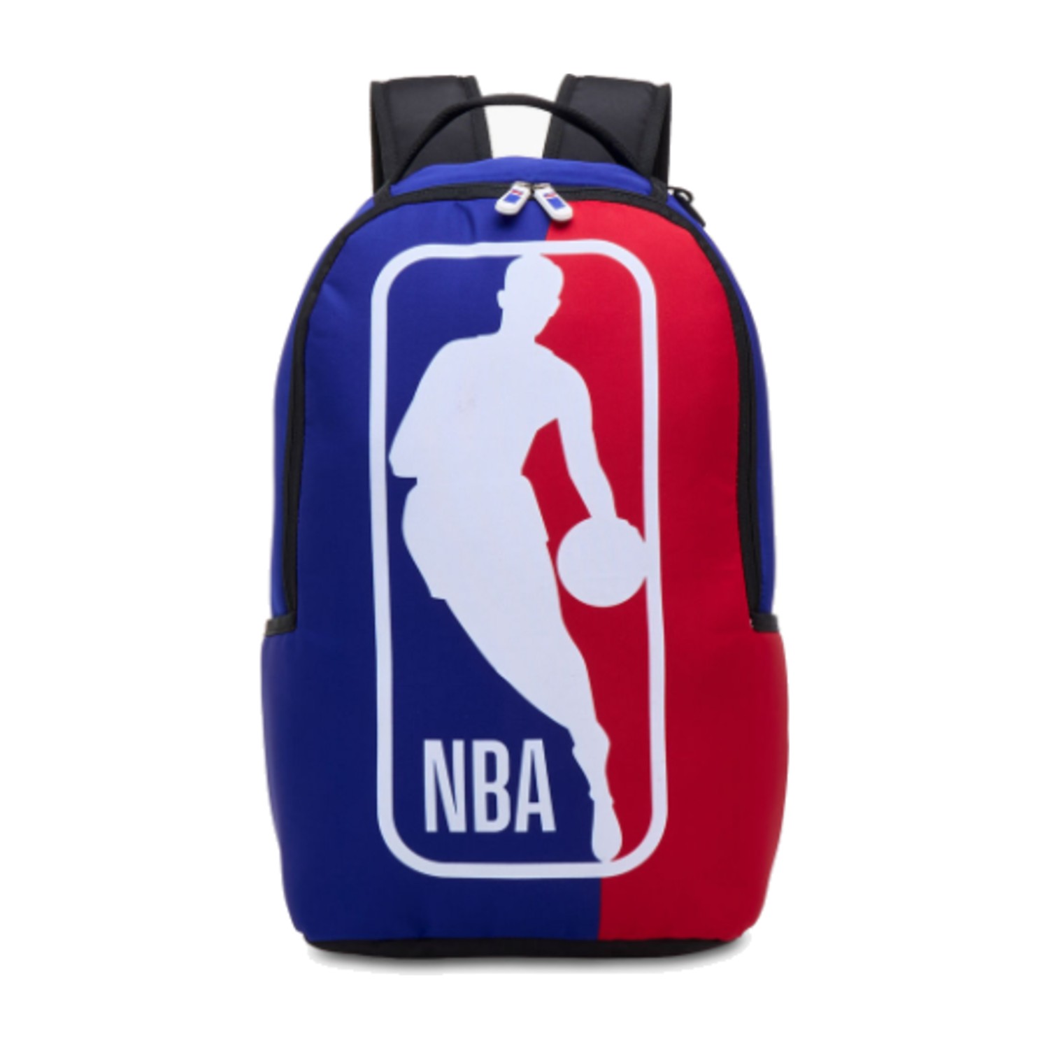 NBA Logo Print Backpack with Adjustable Shoulder Straps and Zip Closure - 17 inches - Blue