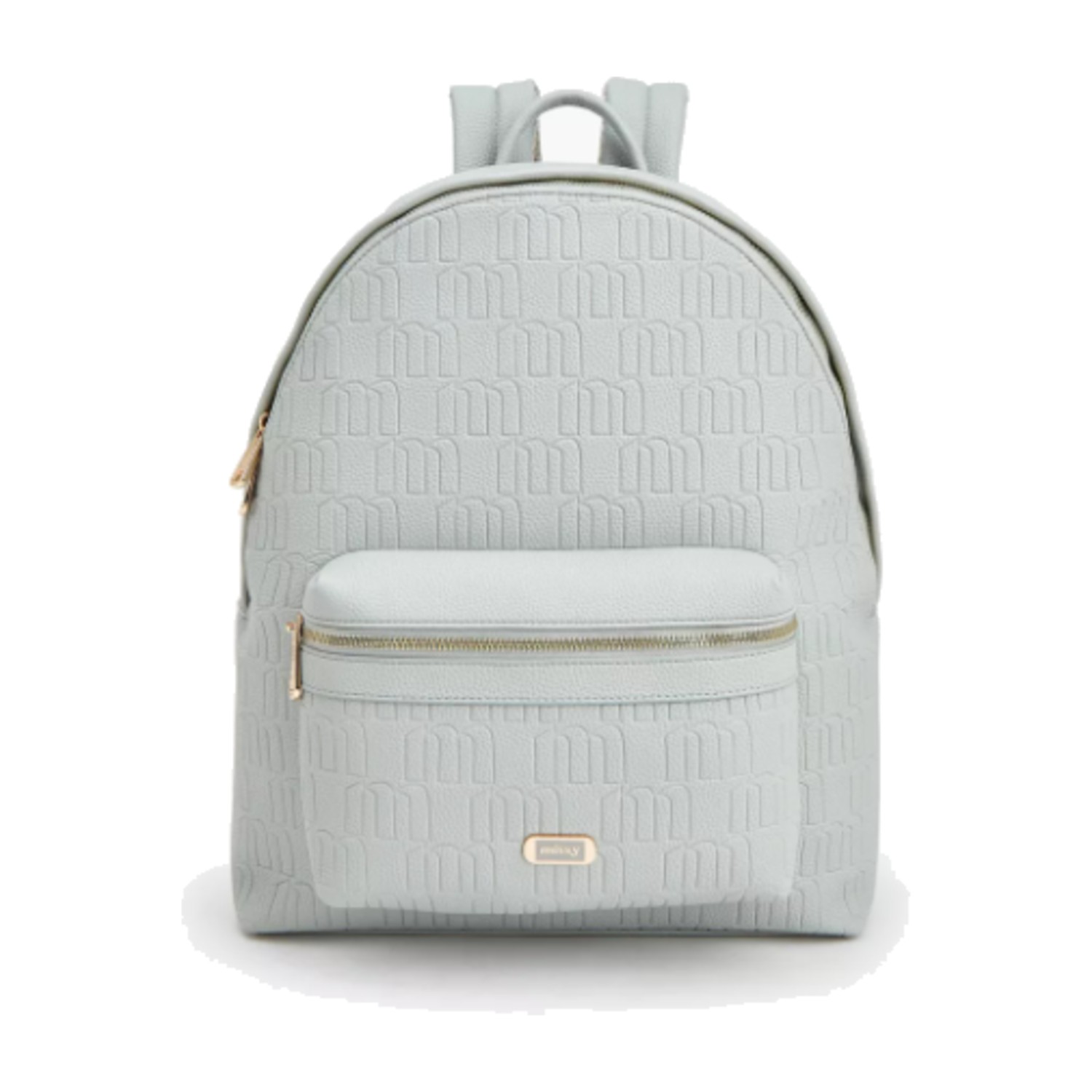 Missy Monogram Embossed Backpack with Laptop Compartment - Blue