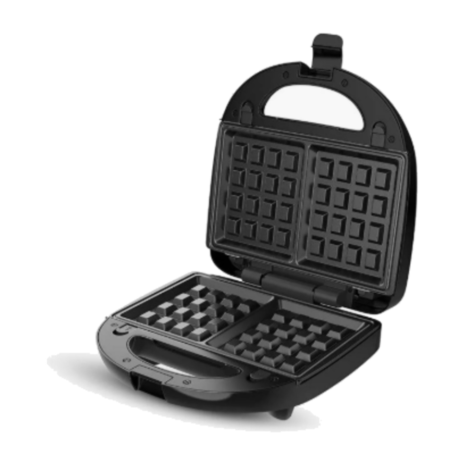 Crownline Two Slice Sandwich Maker with 3 Detachable Plates Black and Silver | SM-441